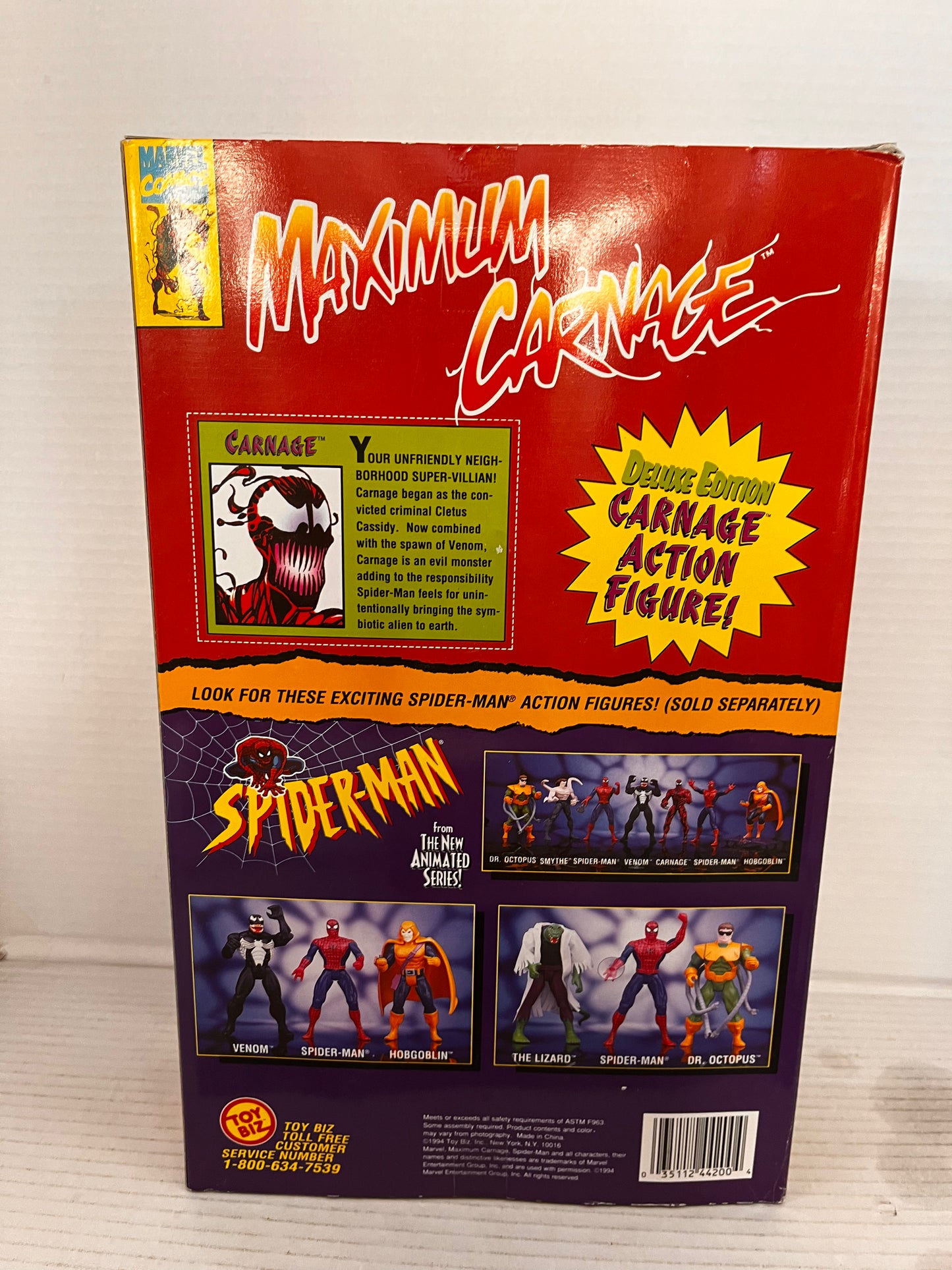 Marvel Comics Deluxe Edition Maximum Carnage 10 inch Action Figure Toy-biz NIB