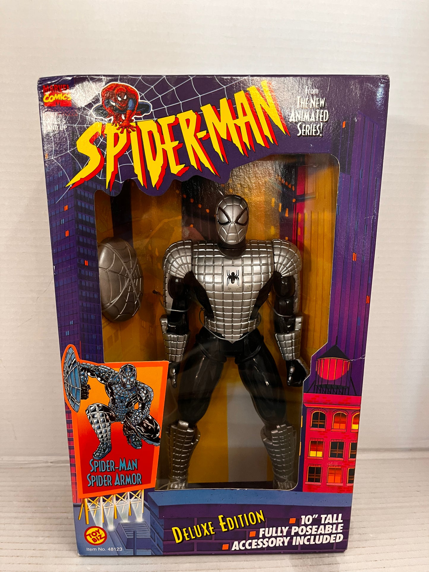 1996 Toy Biz Spider-Man Spider Armor 10" Deluxe Edition Action Figure