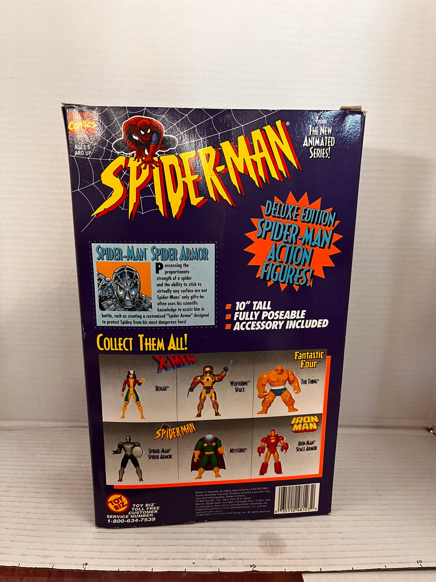 1996 Toy Biz Spider-Man Spider Armor 10" Deluxe Edition Action Figure