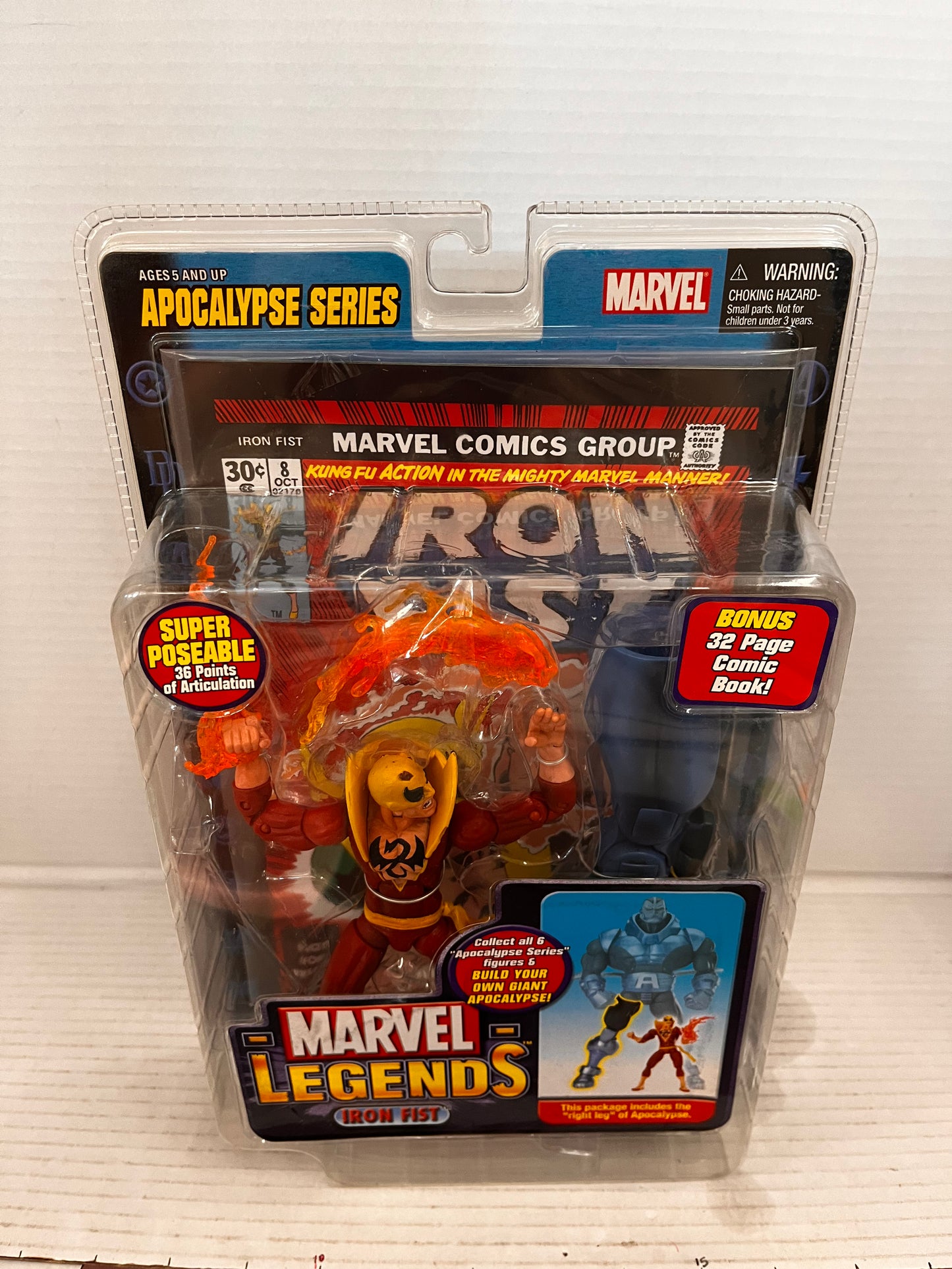 Marvel Legends Iron Fist Daniel Rand Red Suit Apocalypse Series 2005