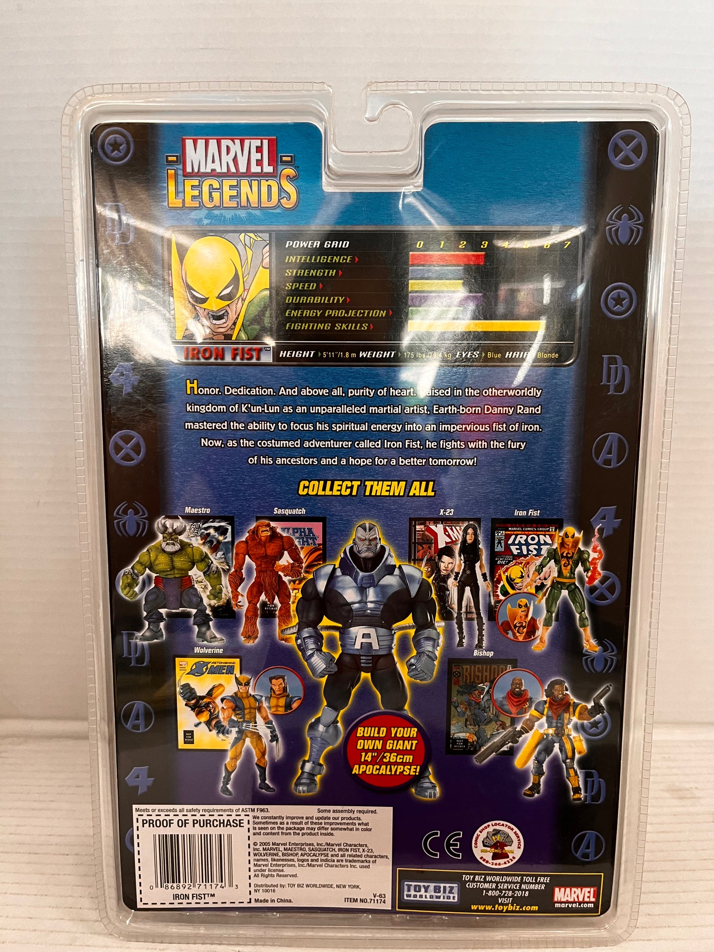 Marvel Legends Iron Fist Daniel Rand Red Suit Apocalypse Series 2005