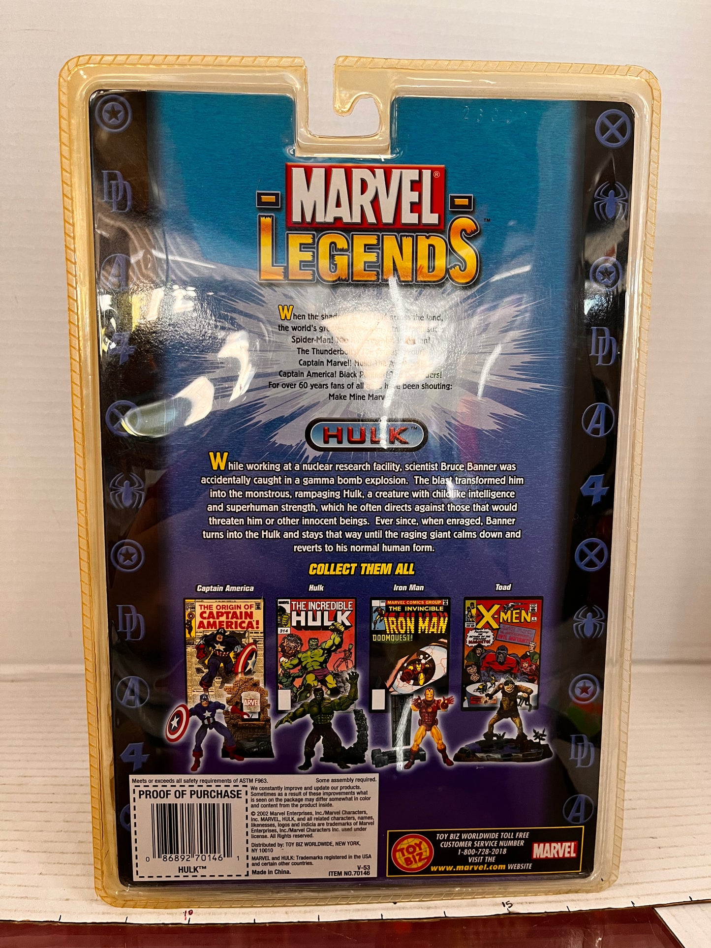 2002 Toy Biz Marvel Legends Series I Hulk New Sealed