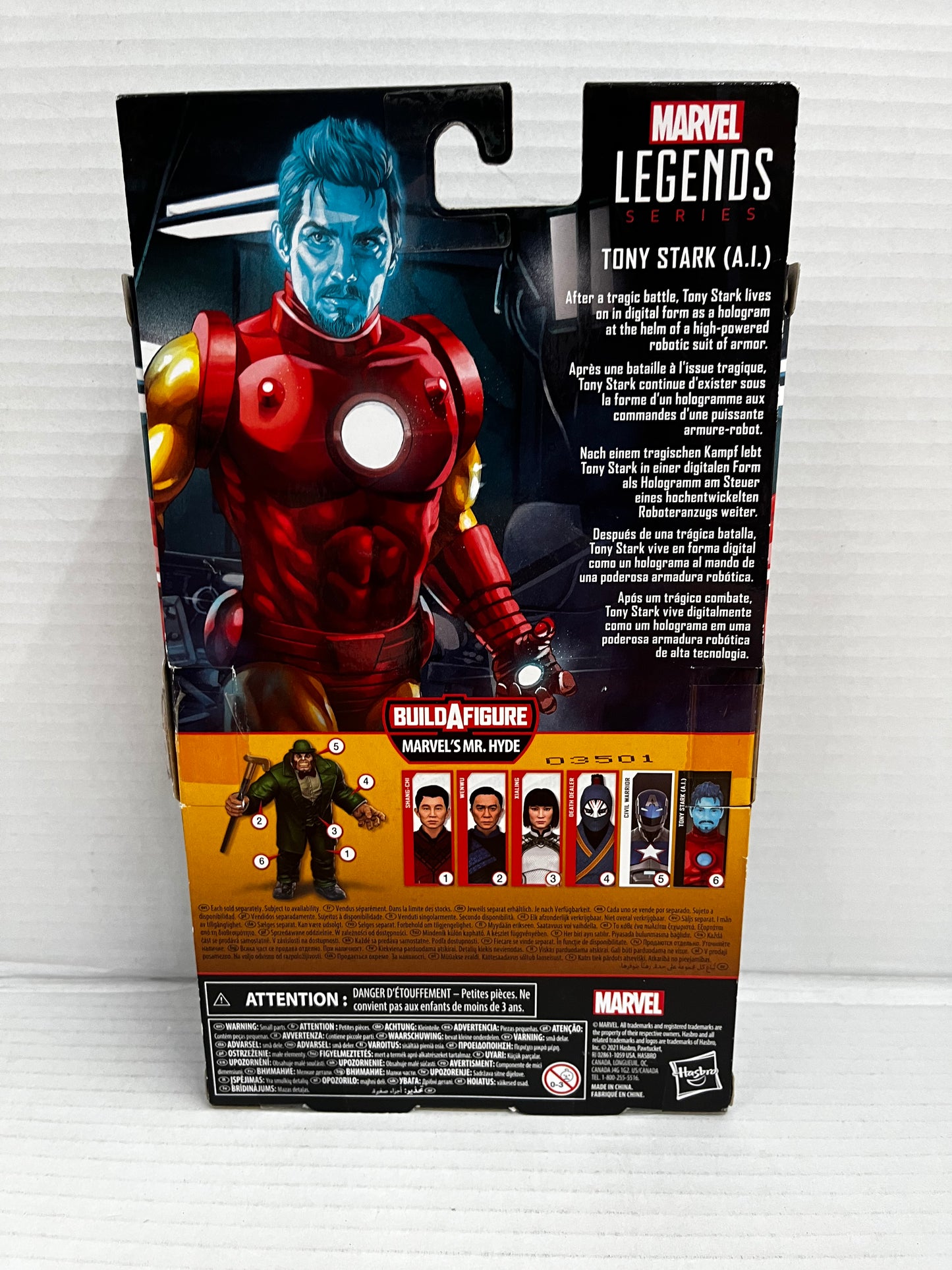 NEW Marvel Legends Hasbro IRON MAN Tony Stark A.I. Mr. Hyde BAF 6" Figure