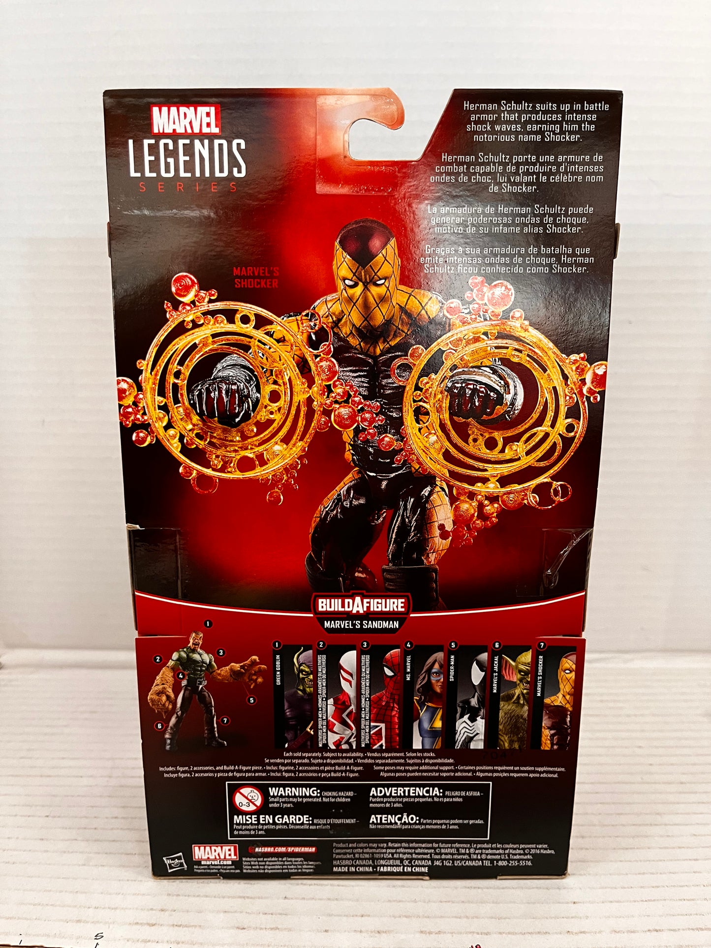 Marvel Legends SHOCKER 6" inch Action Figure Sandman BAF Series Spider-Man