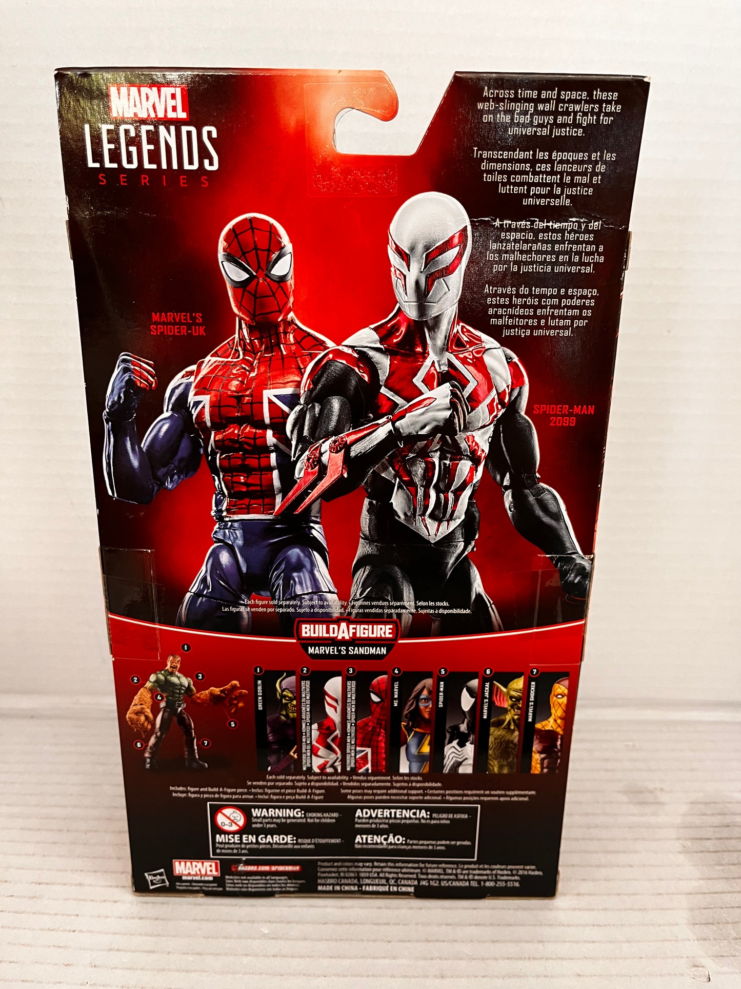 Marvel Legends Spider-Man 2099 Sandman BAF Multiverse 6" Action Figure Sealed
