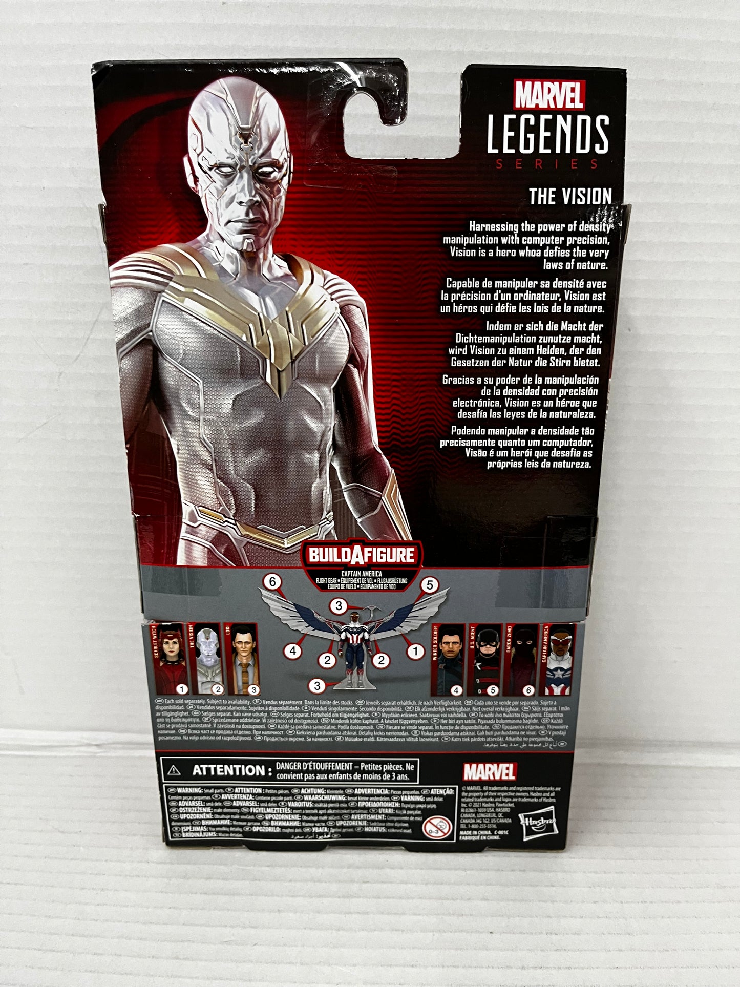 WHITE VISION Marvel Legends WandaVision Disney+ Captain America Flight Gear BAF