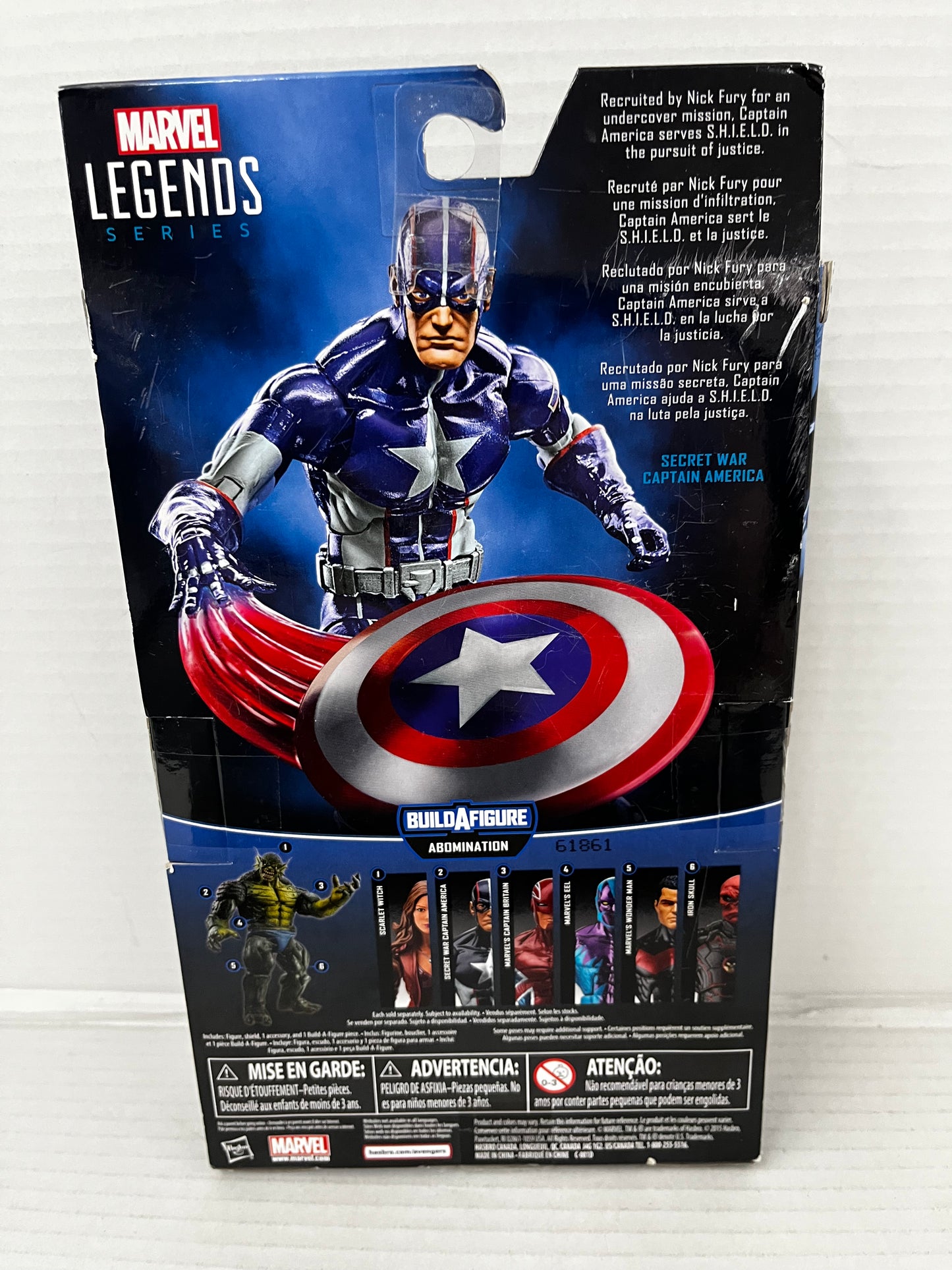 Marvel Legends 6" Secret War Captain America Figure (Abomination BAF)