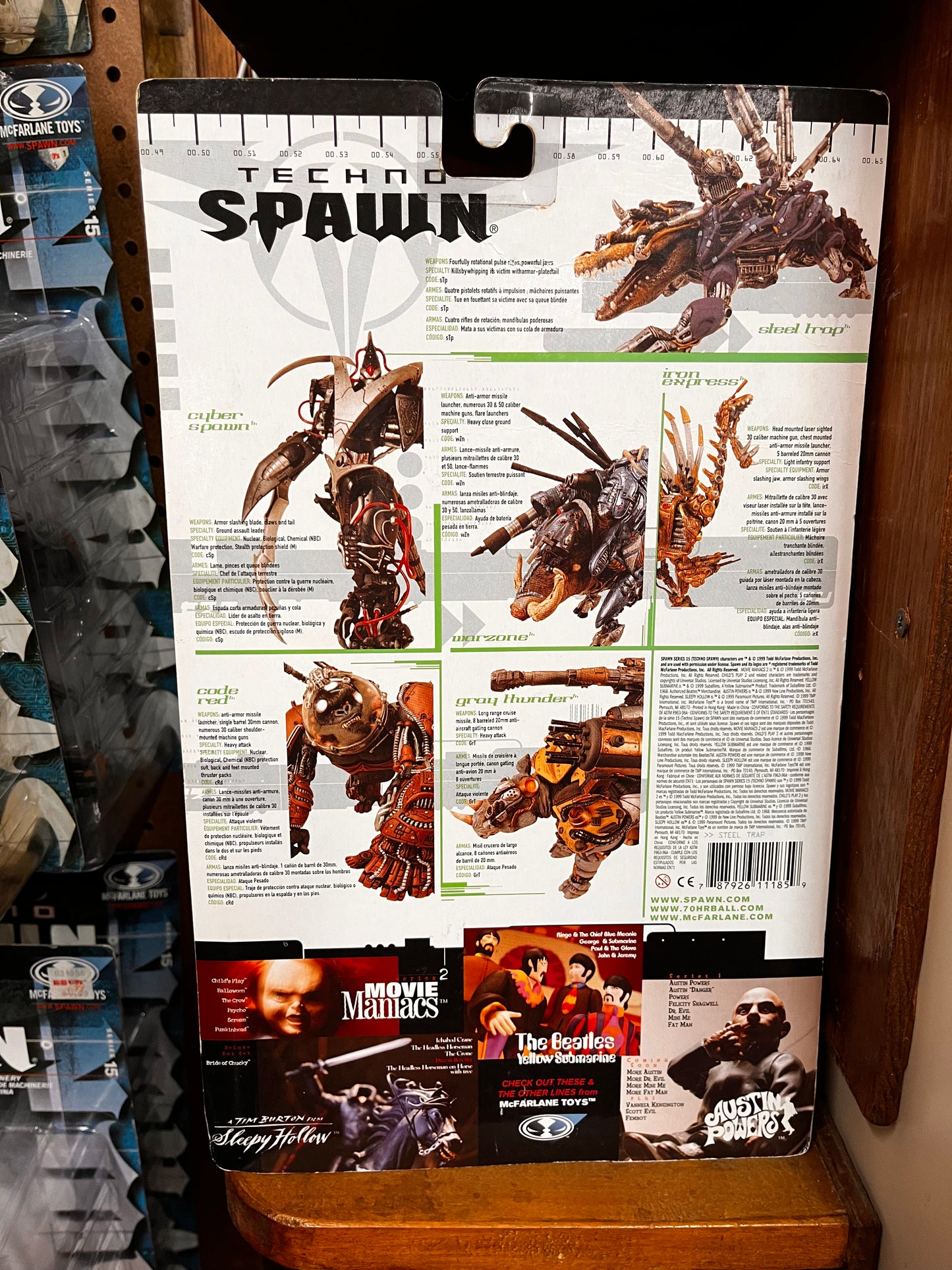 Techno Spawn Steel Trap 1999 Series 15 Mcfarlane Action Figure Toy Articulated