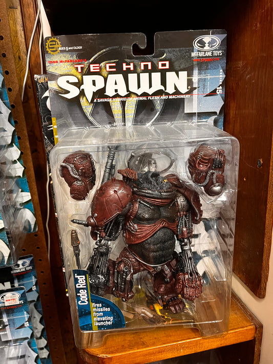 1999 McFarlane Ultra Action Techno Spawn Series 15 Code Red 6" Scale Figure New
