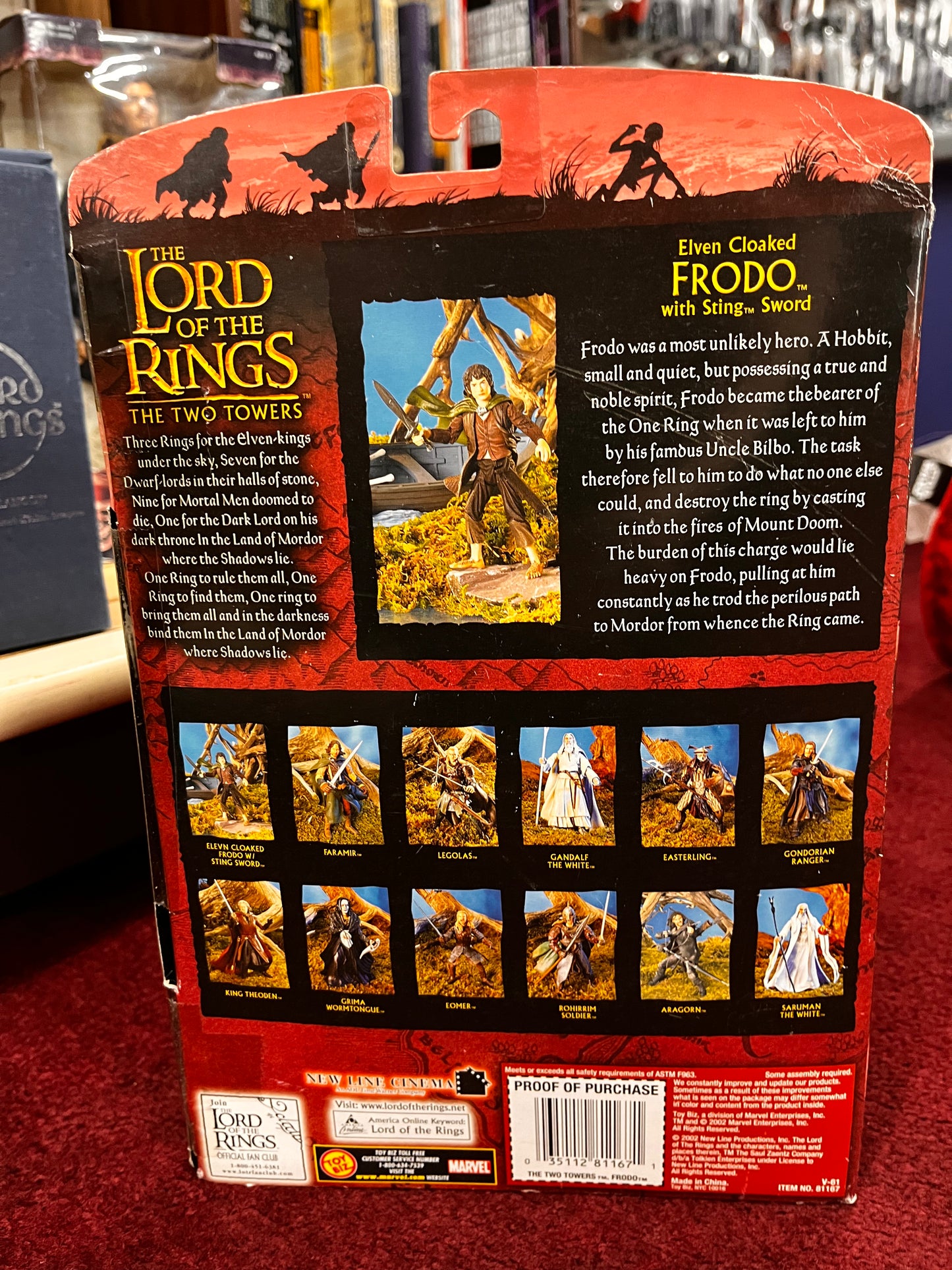 Elven Cloaked Frodo 6" LORD OF THE RINGS ToyBiz Two Towers NEW