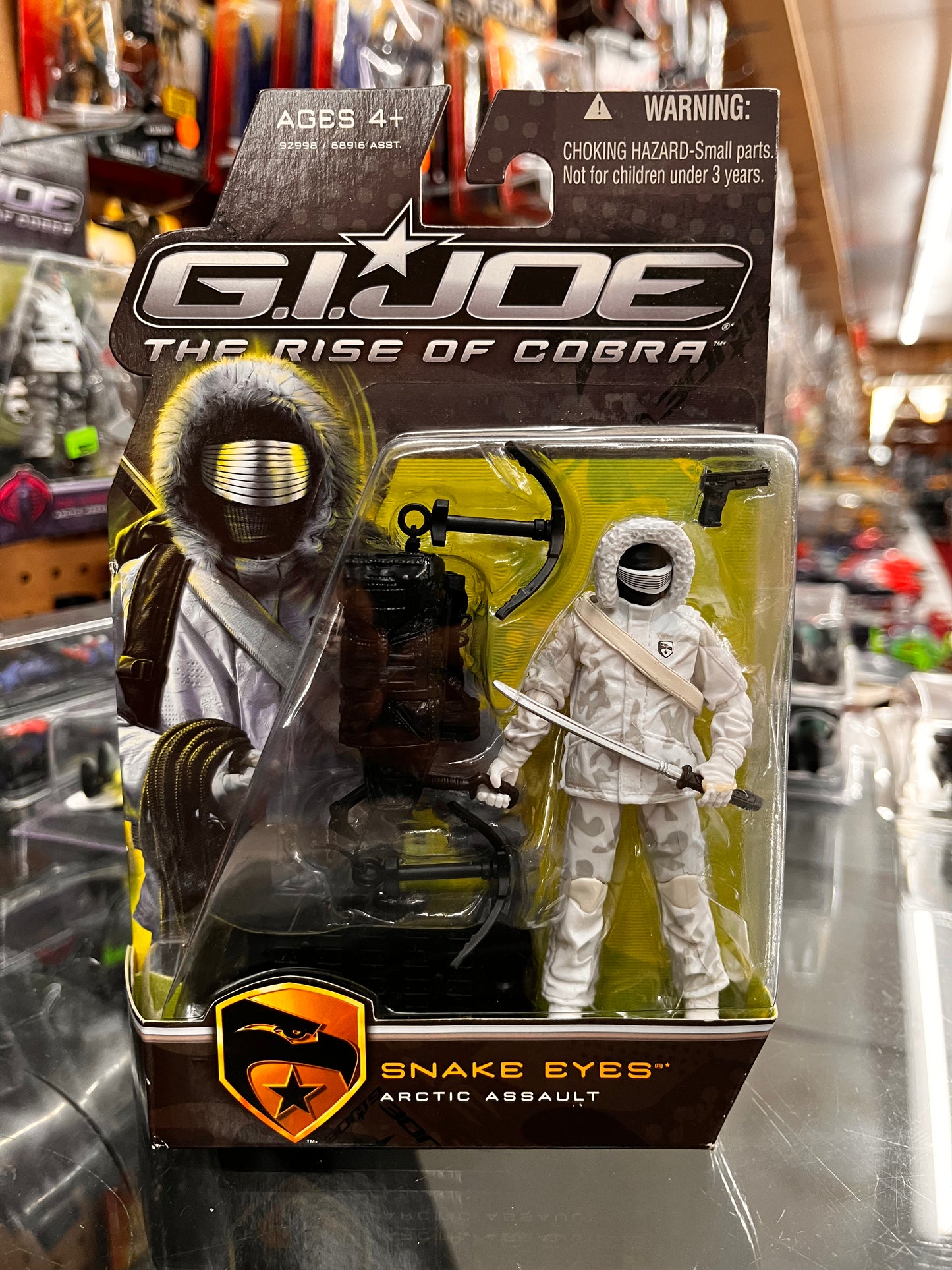 GI Joe The Rise of Cobra Snake Eyes Arctic Assault Hasbro 2009 25th Anniversary
