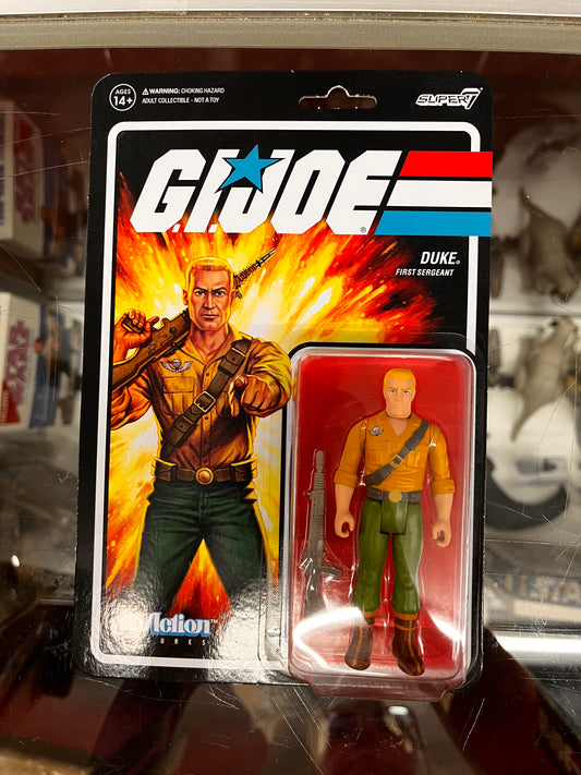 GI JOE Duke First Sergeant 3.75" INCH REACTION FIGURE NEW Super 7