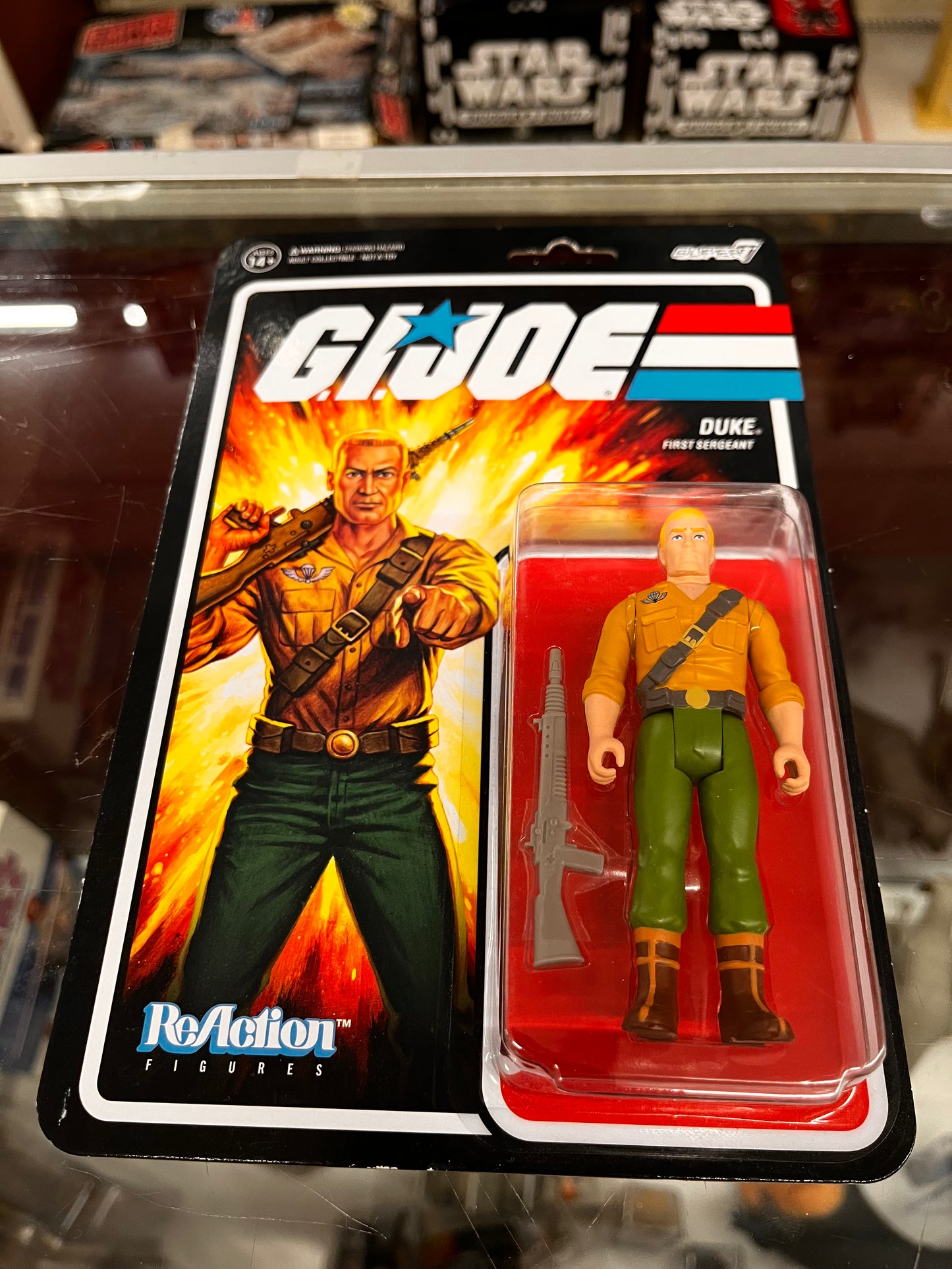 GI JOE Duke First Sergeant 3.75" INCH REACTION FIGURE NEW Super 7