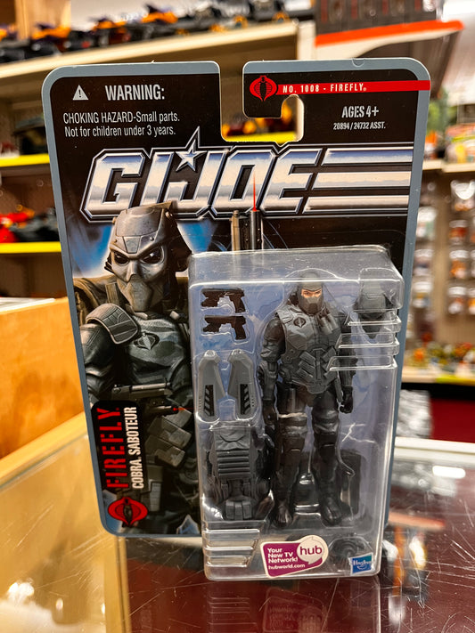 GI Joe Pursuit Of Cobra POC Firefly Cobra Saboteur No. 1008 Action Figure NEW
