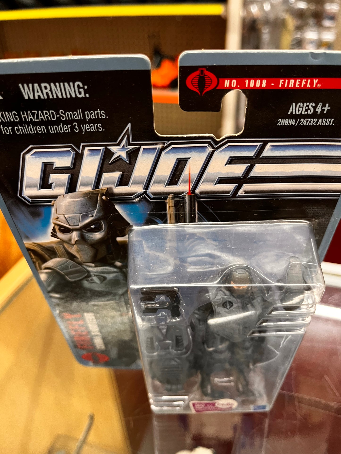 GI Joe Pursuit Of Cobra POC Firefly Cobra Saboteur No. 1008 Action Figure NEW