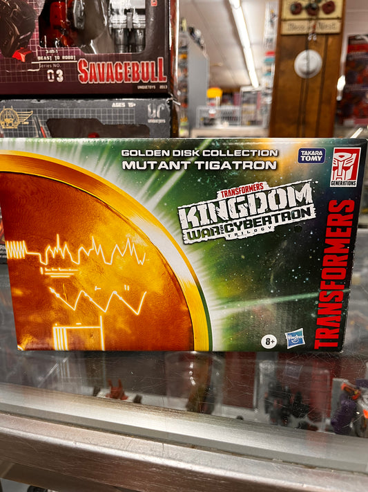 Transformers Kingdom War For Cybertron Golden Disc Mutant Tigatron Figure *Open*