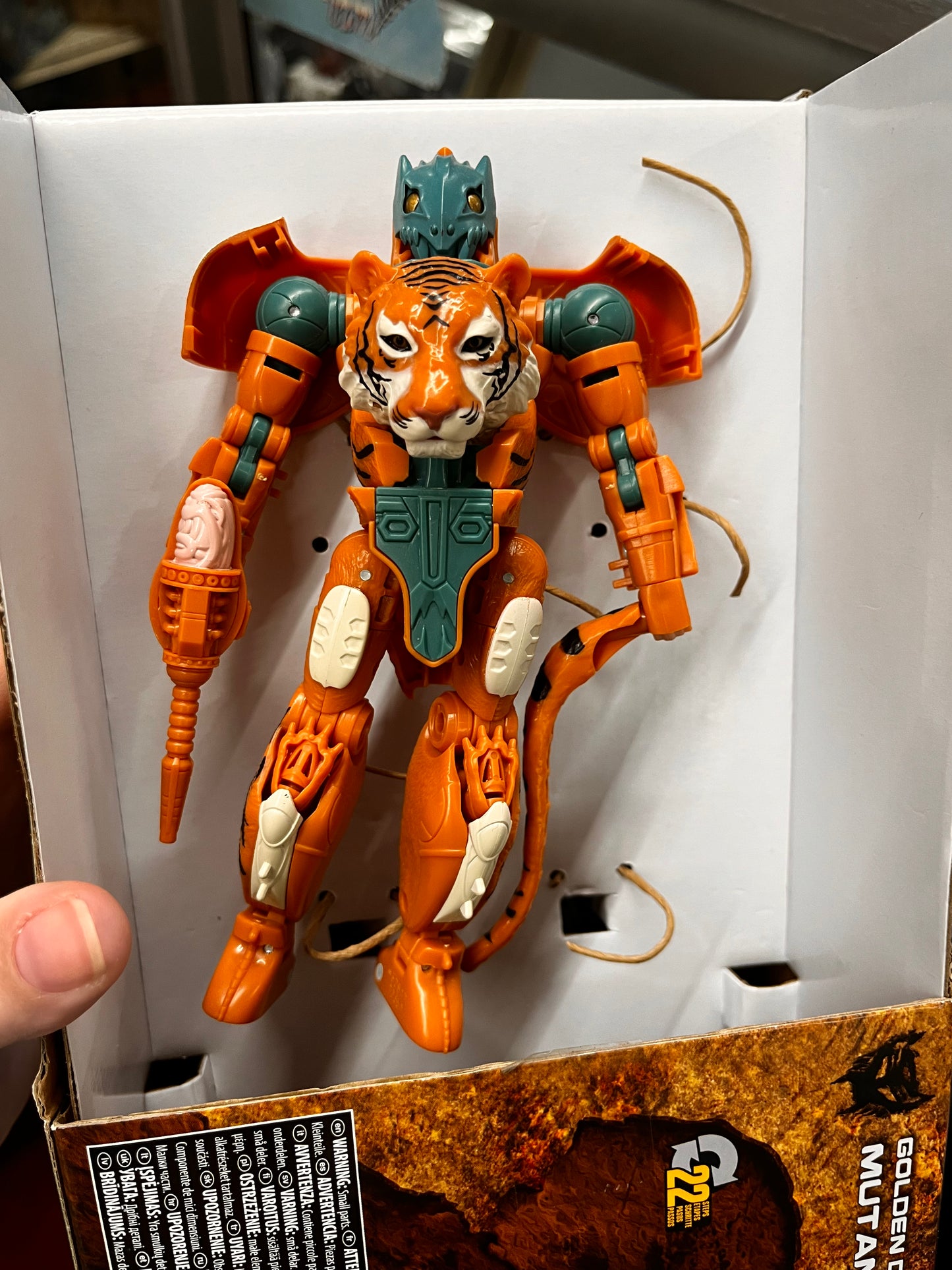 Transformers Kingdom War For Cybertron Golden Disc Mutant Tigatron Figure *Open*