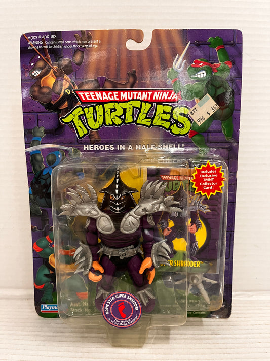 TMNT Ninja Turtles MOVIE STAR SUPER SHREDDER 1992 Playmates with Collector Card