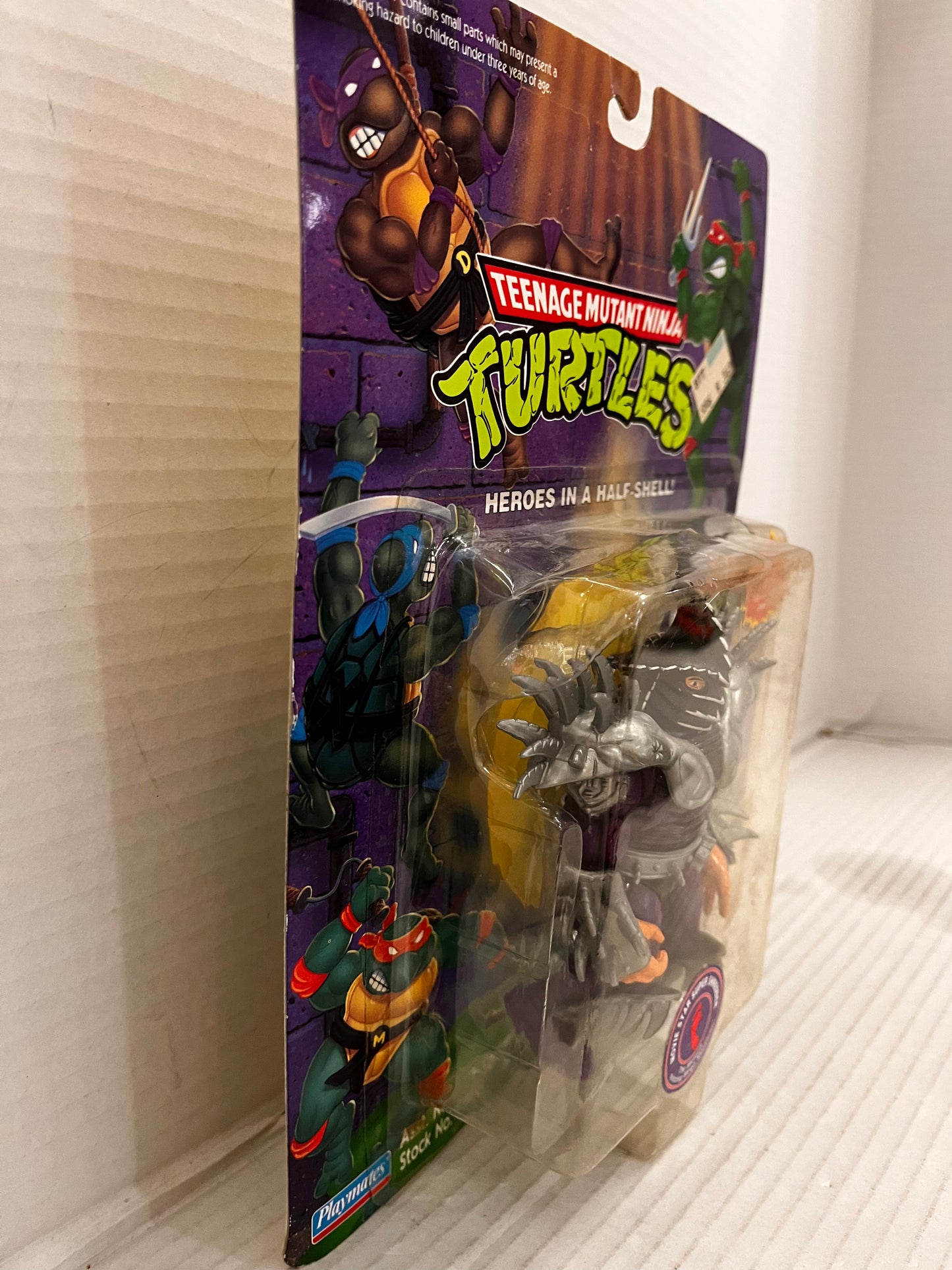 TMNT Ninja Turtles MOVIE STAR SUPER SHREDDER 1992 Playmates with Collector Card