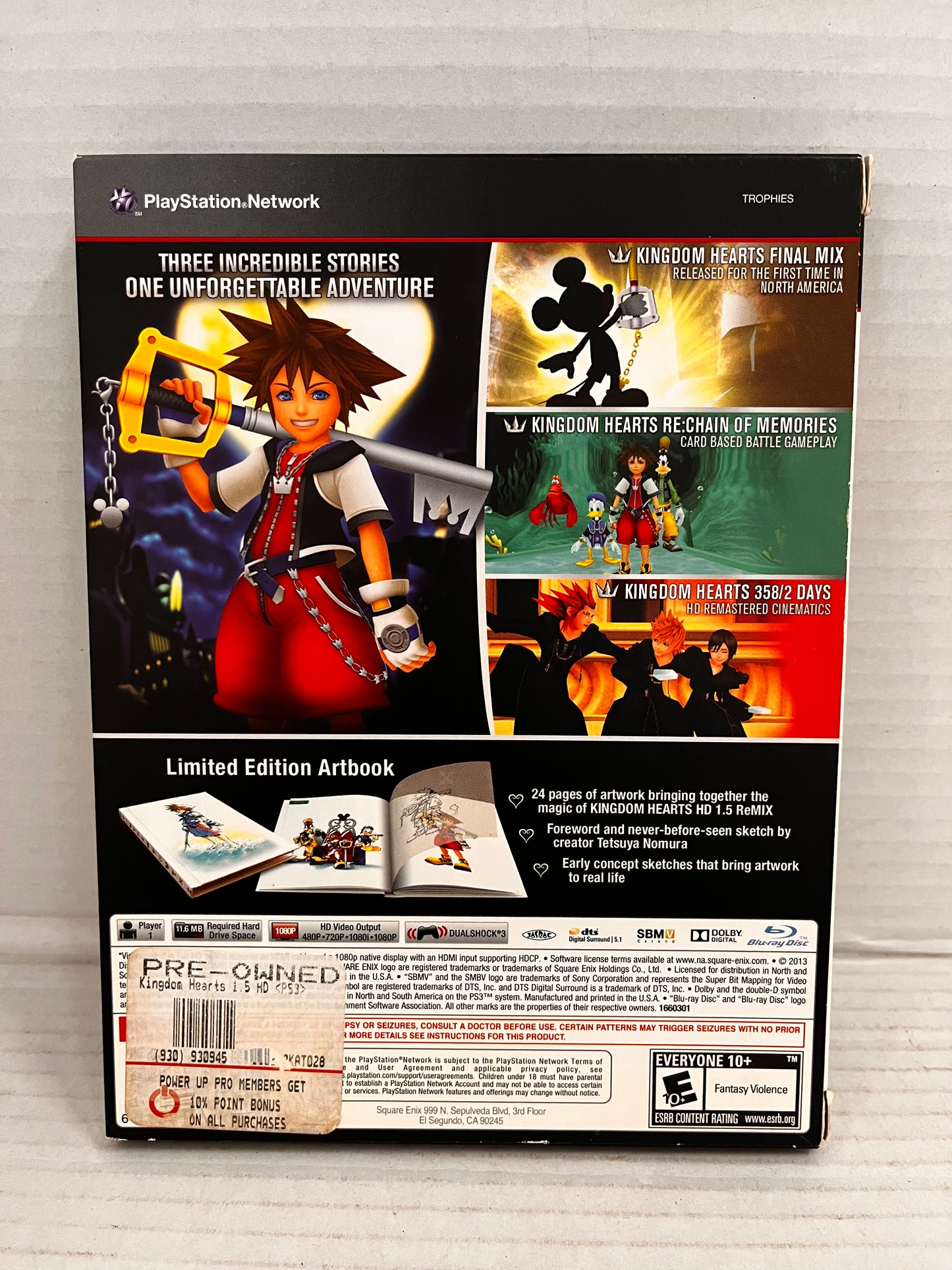 Kingdom Hearts HD 1.5 Remix PS3 Limited Edition Art Book