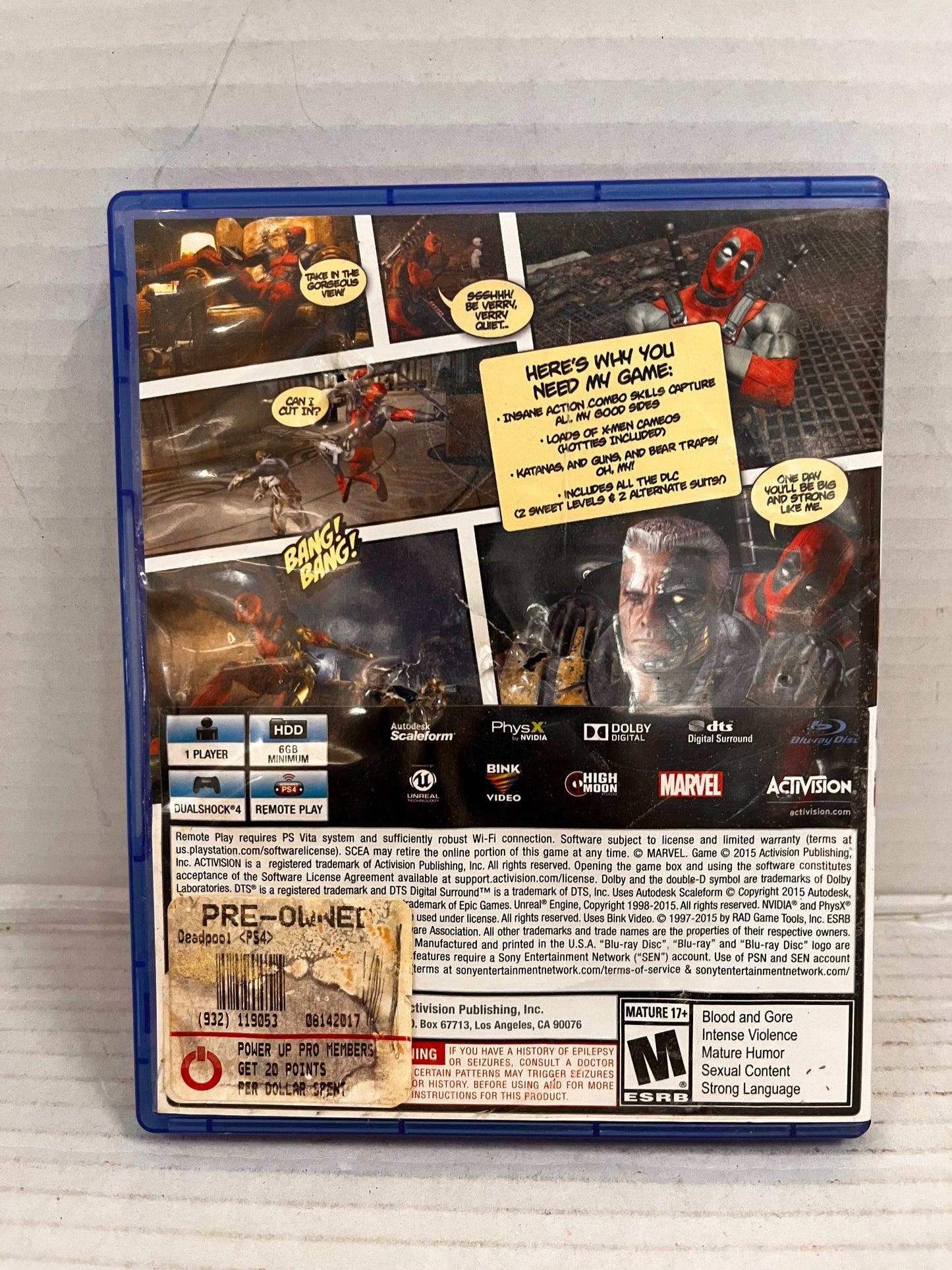 Deadpool (Sony PlayStation 4, 2015) Marvel