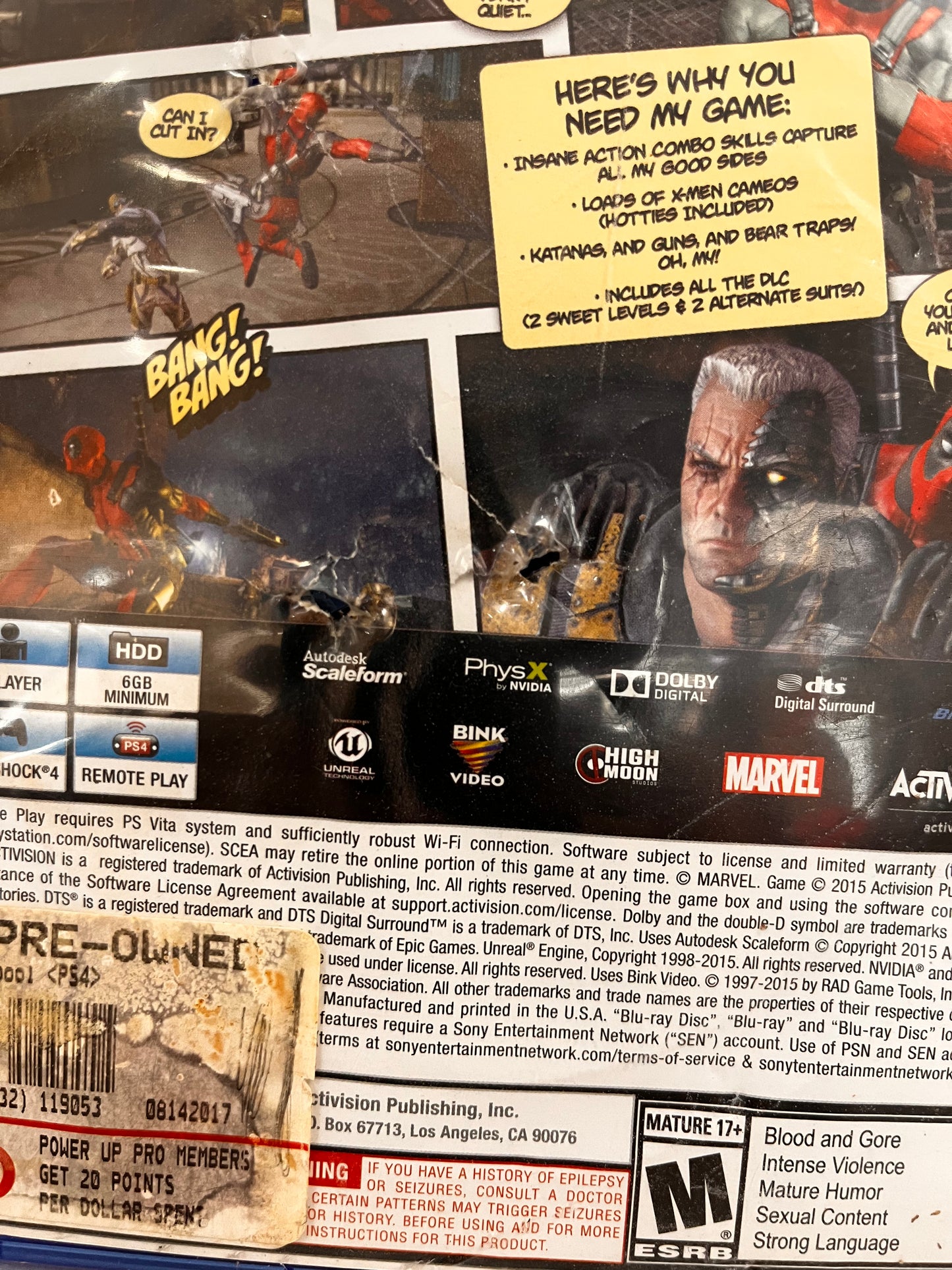 Deadpool (Sony PlayStation 4, 2015) Marvel
