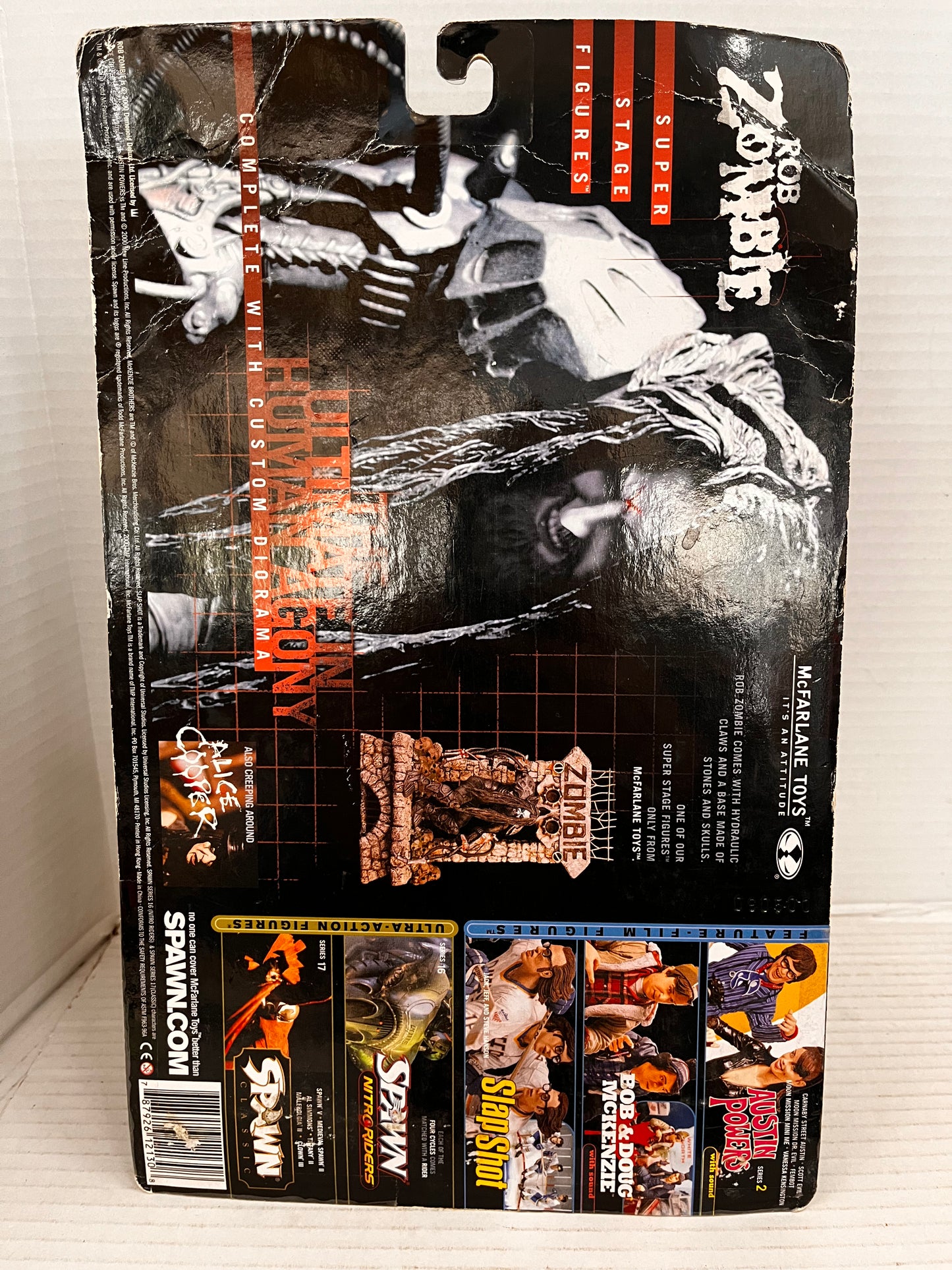 Rob Zombie w/ Diorama Super Stage Figures McFarlane Toys Spawn VTG 2000