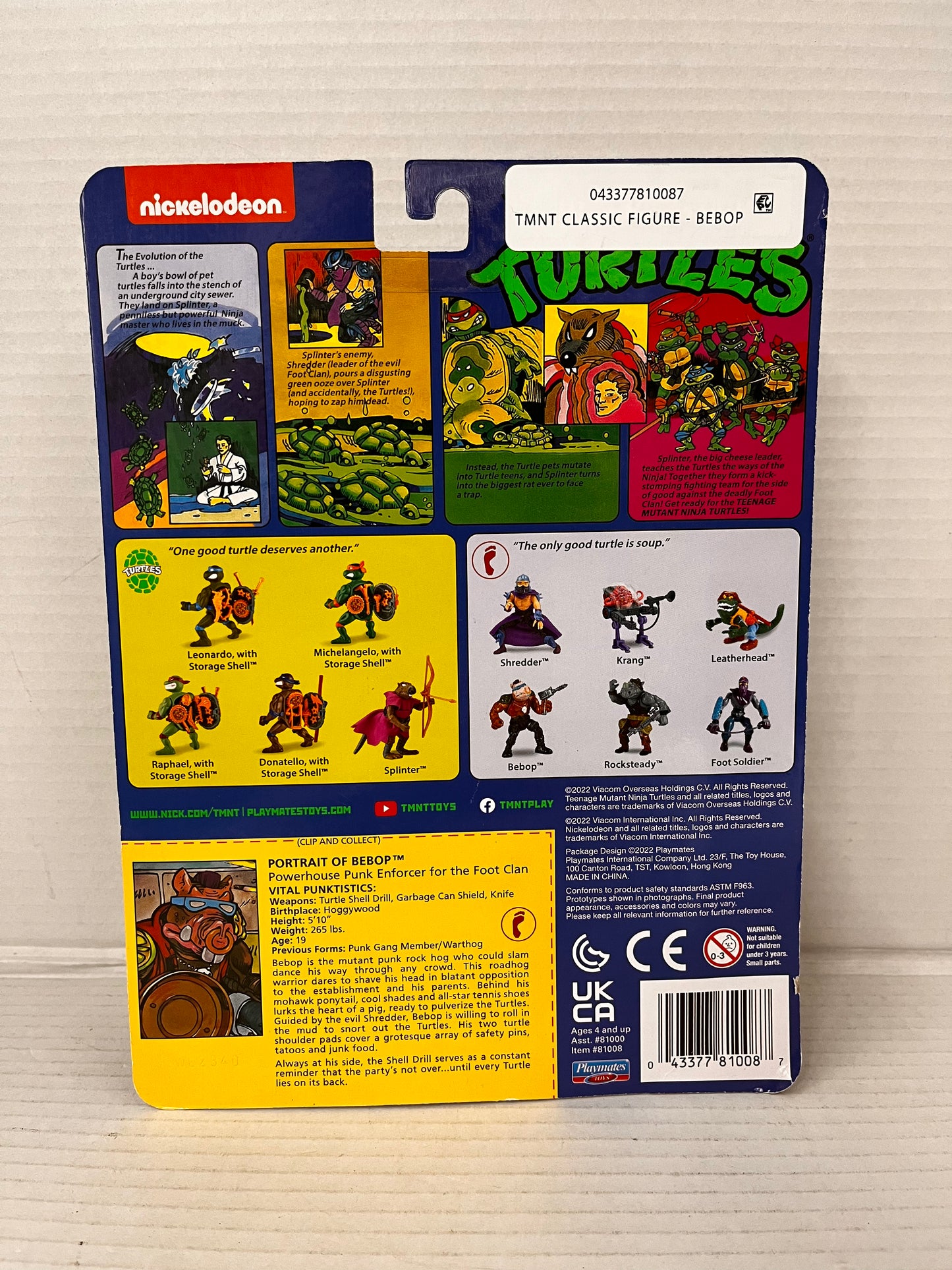 2022 Teenage Mutant Ninja Turtles Classic Retro: BEBOP w/ Shell Drill NEW