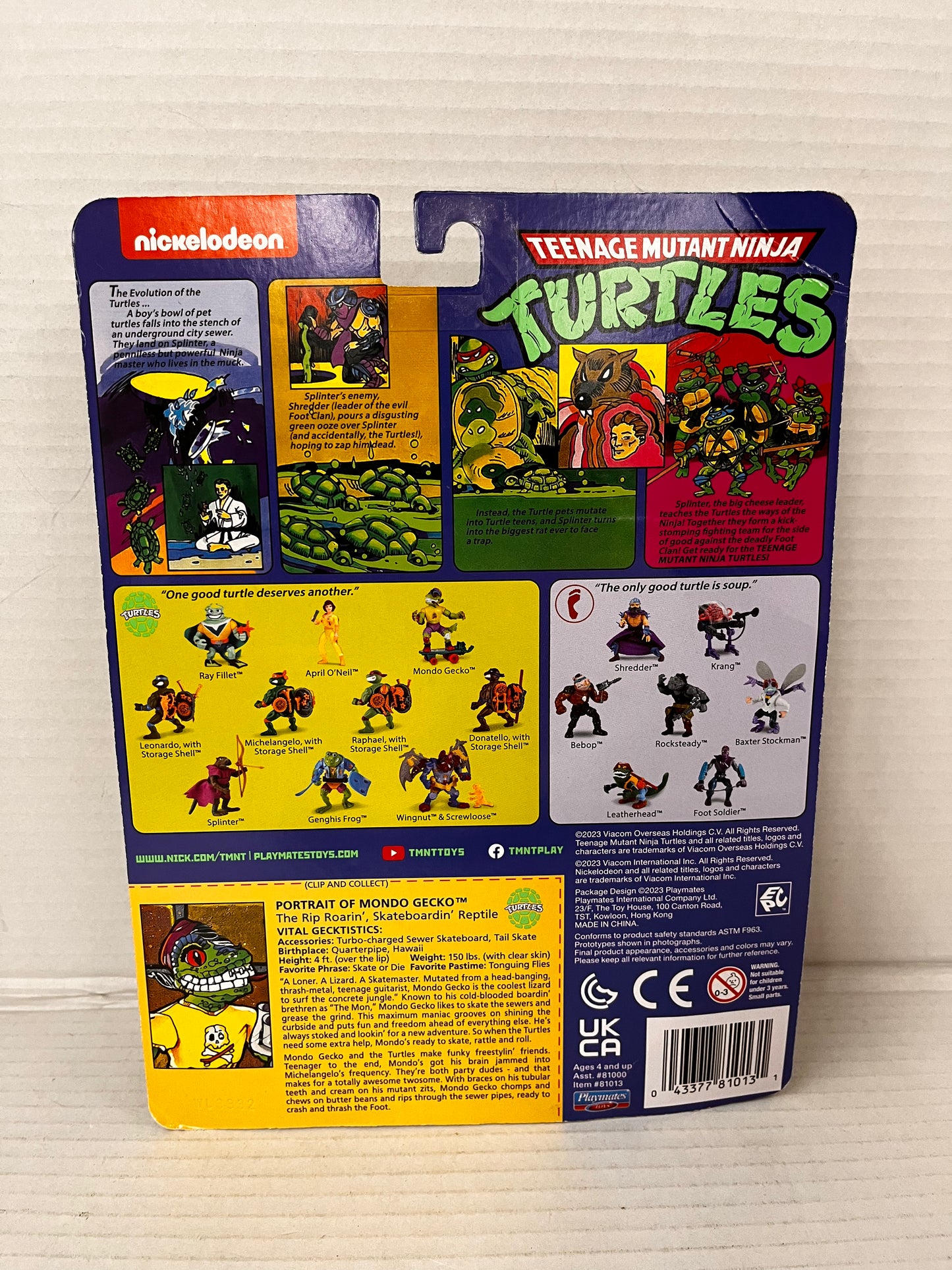 Playmates Teenage Mutant Ninja Turtles Adventures Mondo Gecko Retro Figure