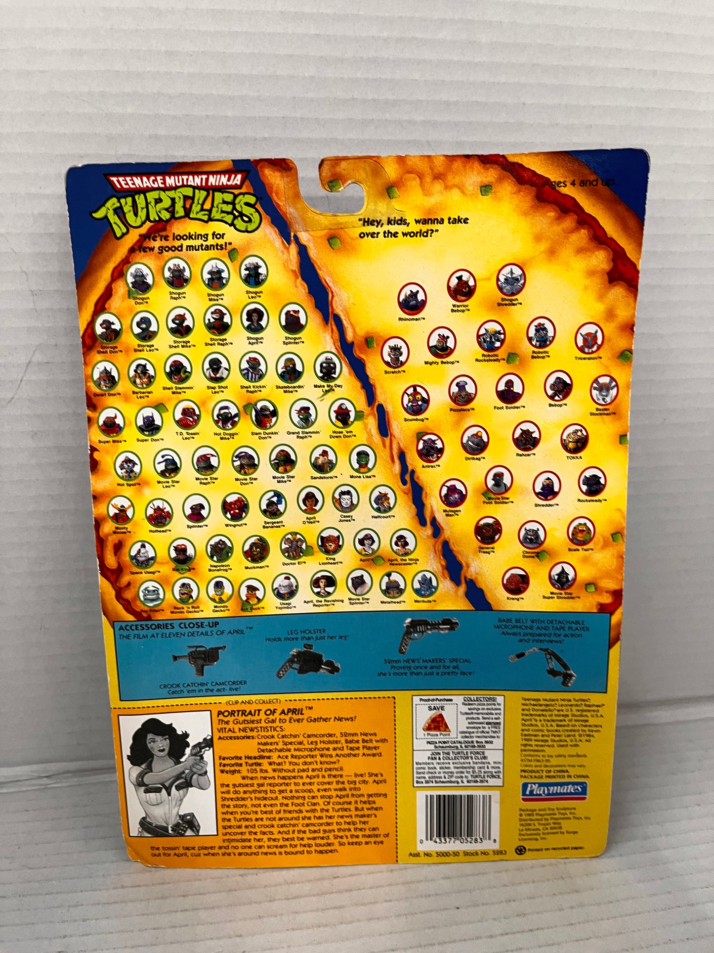 Vntg 1995 Playmates TMNT Teenage Mutant Ninja Turtles Action Figure April O'Neil