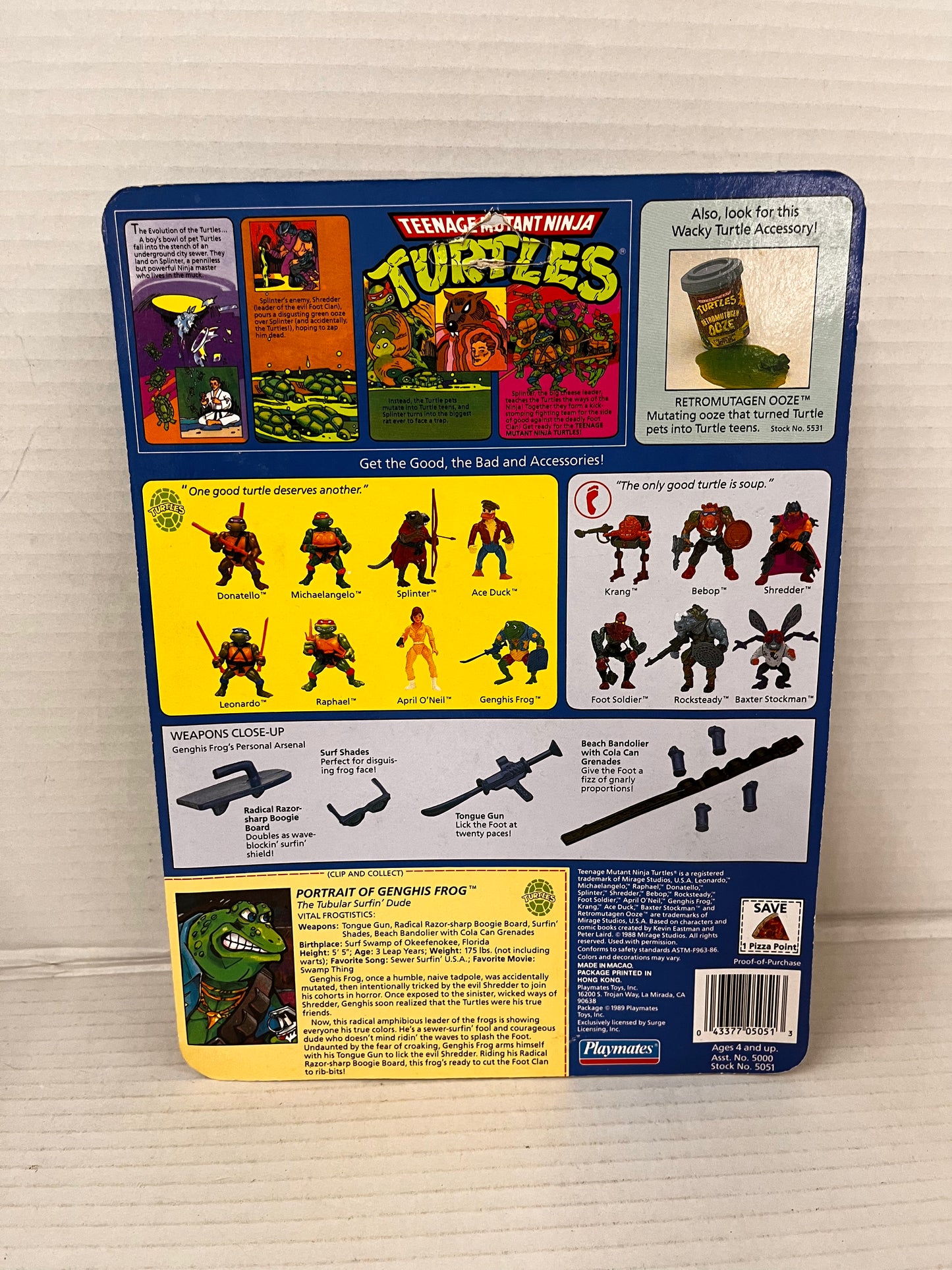 TMNT 1989 Teenage Mutant Ninja Turtles Genghis Frog Factory Sealed