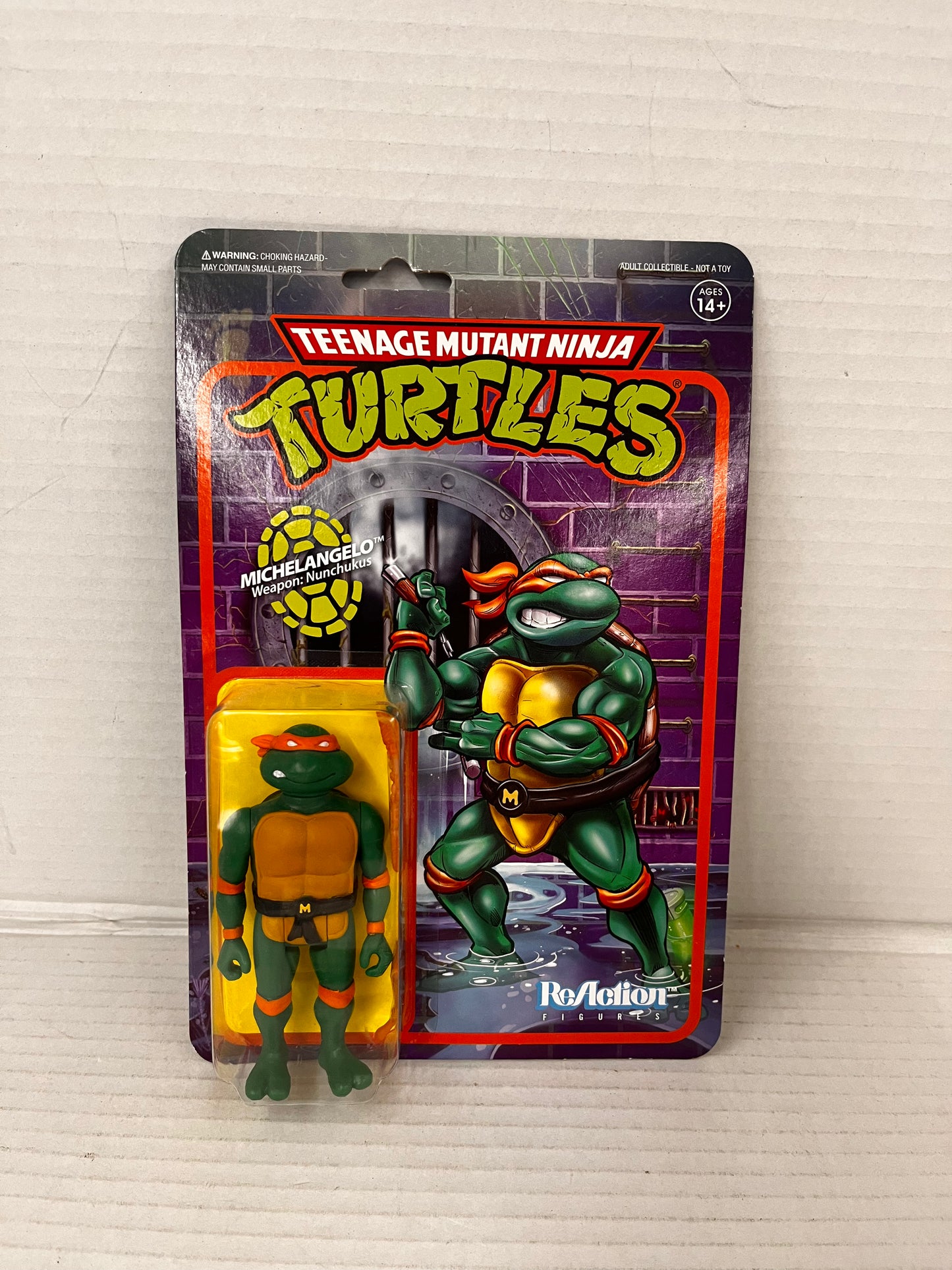 Super7 Michelangelo Reaction Teenage Mutant Ninja Turtles Action Figure TMNT