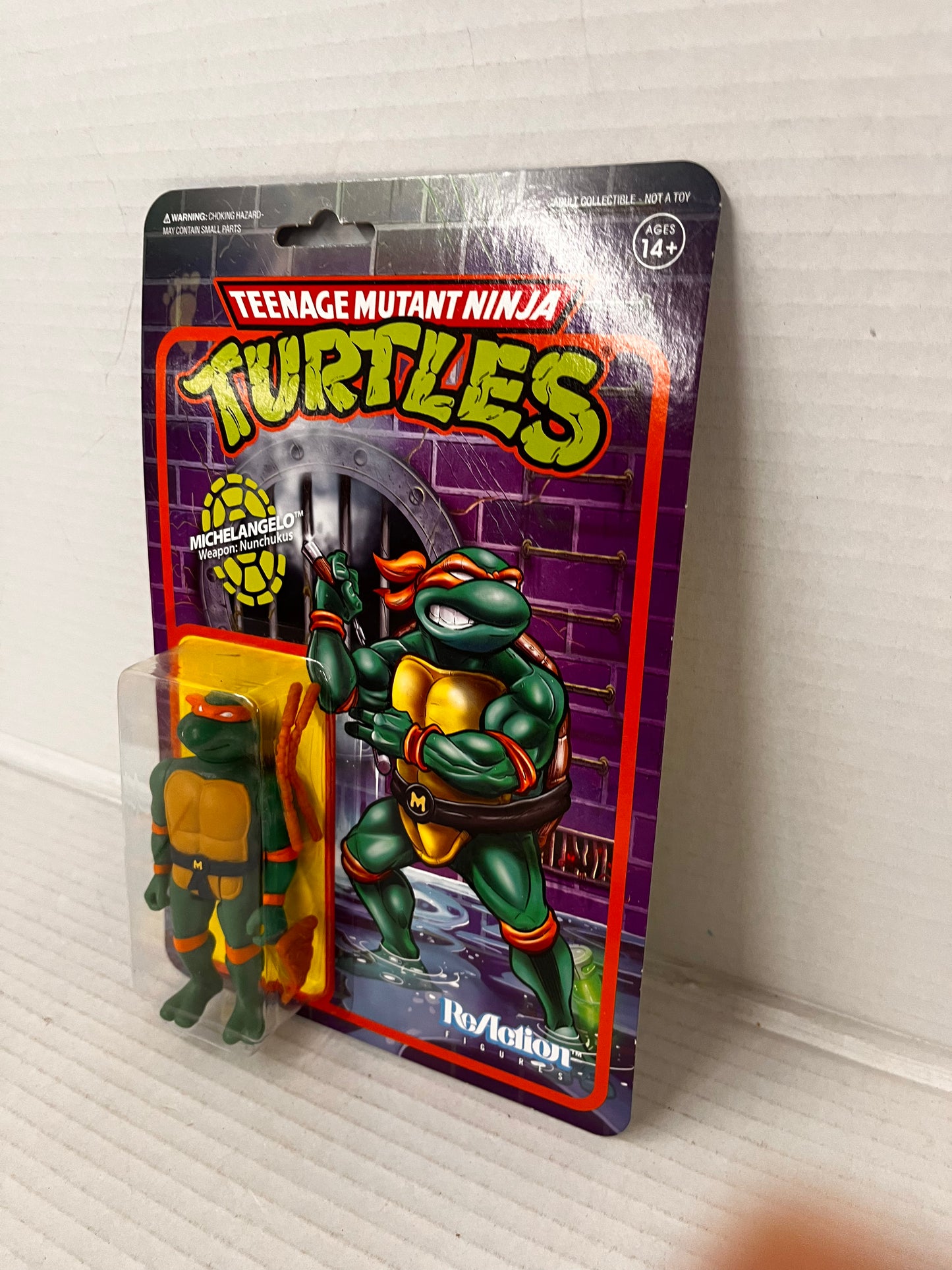 Super7 Michelangelo Reaction Teenage Mutant Ninja Turtles Action Figure TMNT