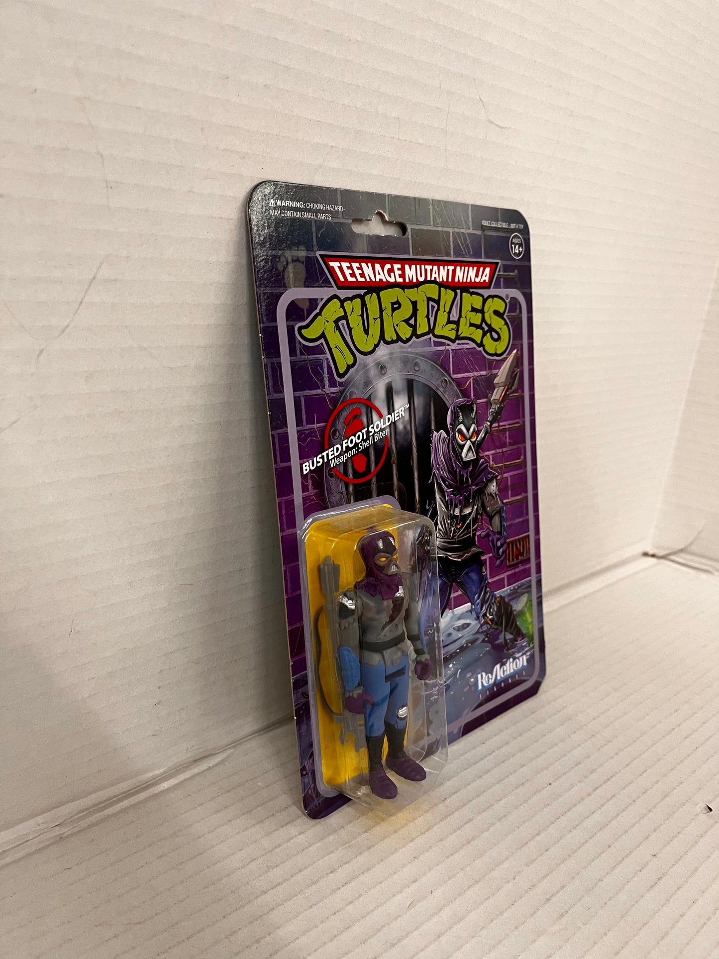 New Sealed Unpunched Super7 ReAction TMNT Busted Foot Soldier Figure