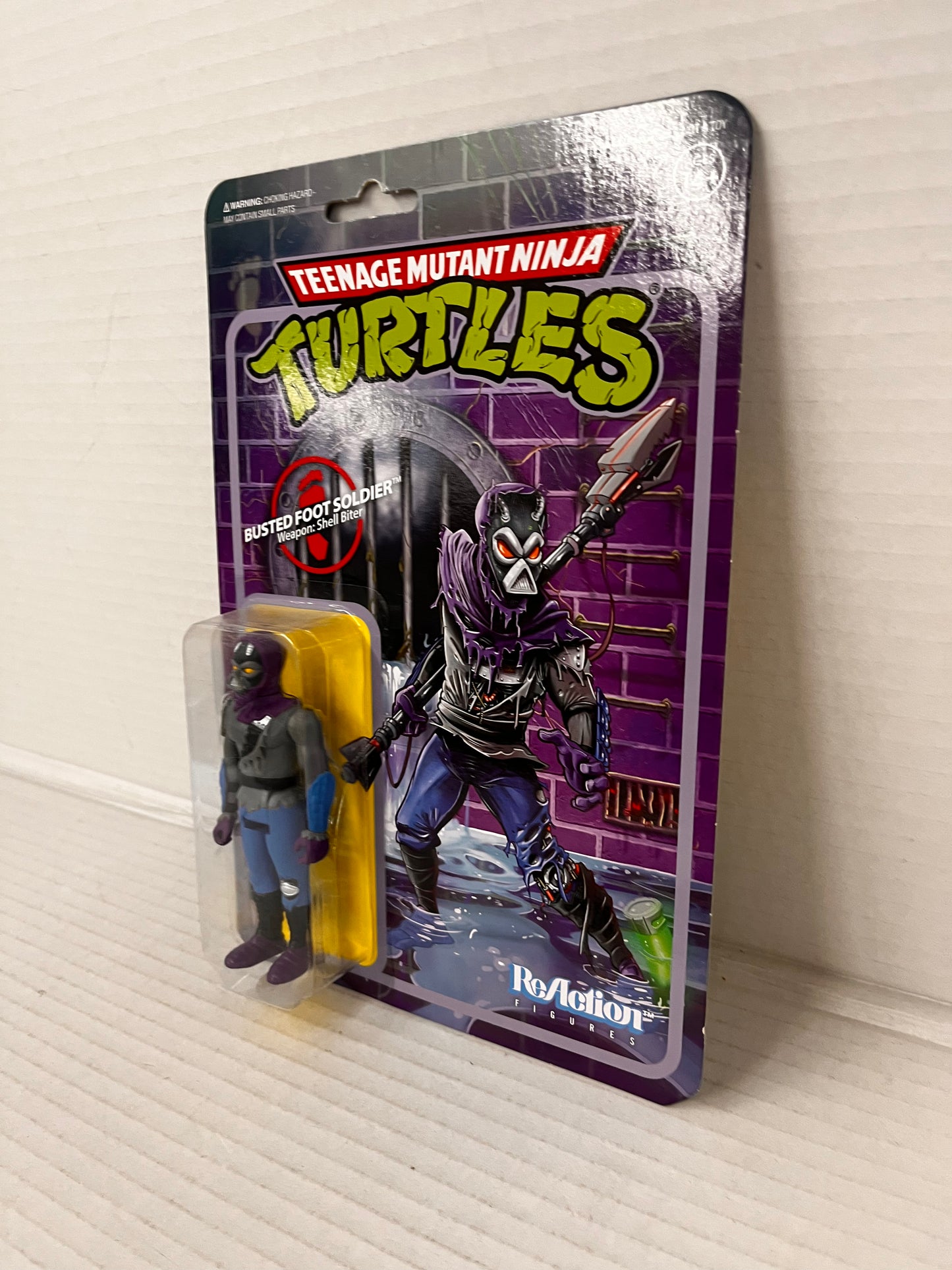 New Sealed Unpunched Super7 ReAction TMNT Busted Foot Soldier Figure