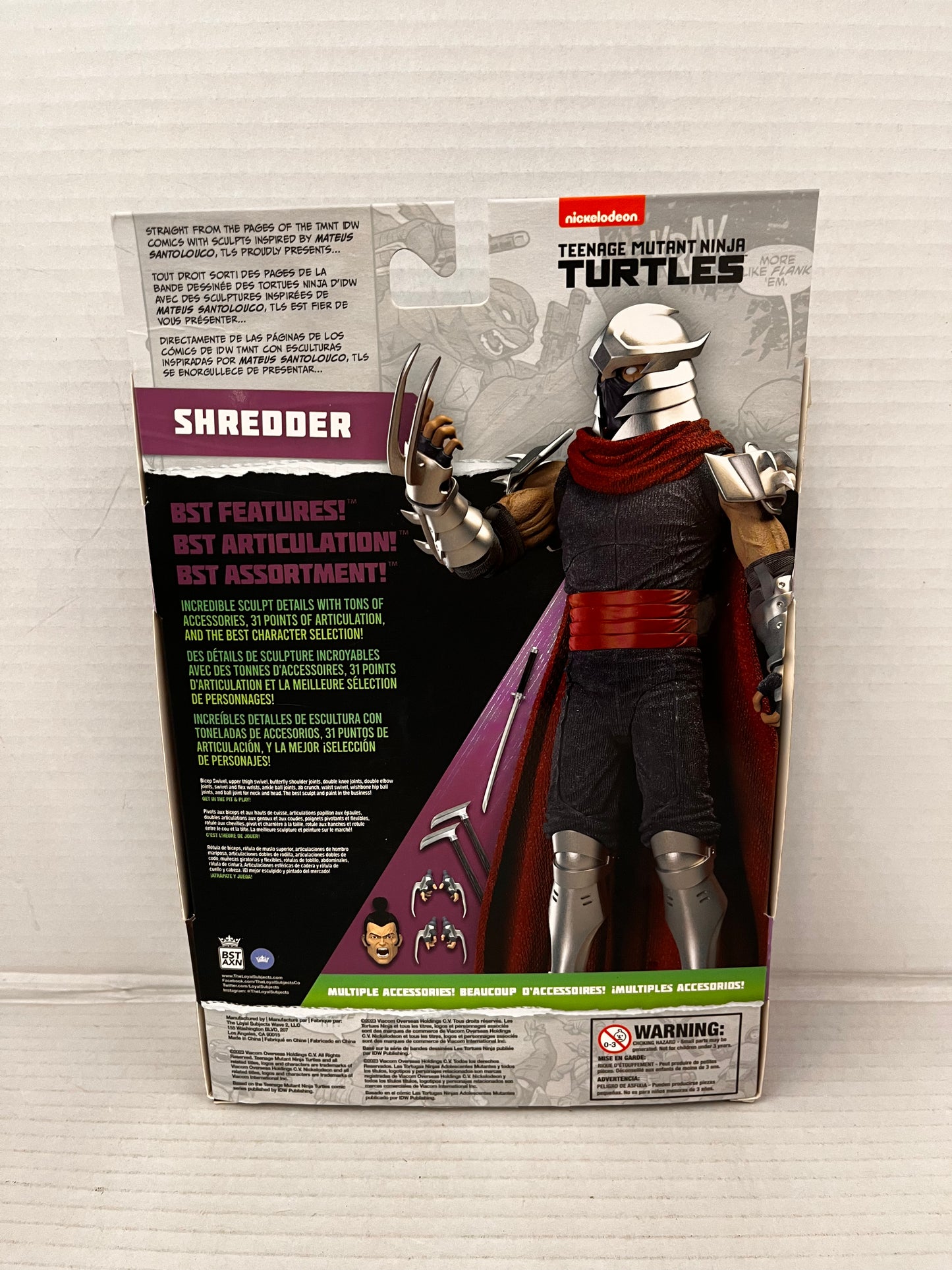 The Loyal Subjects Teenage Mutant Ninja Turtles BST AXN IDW Inspired Shredder