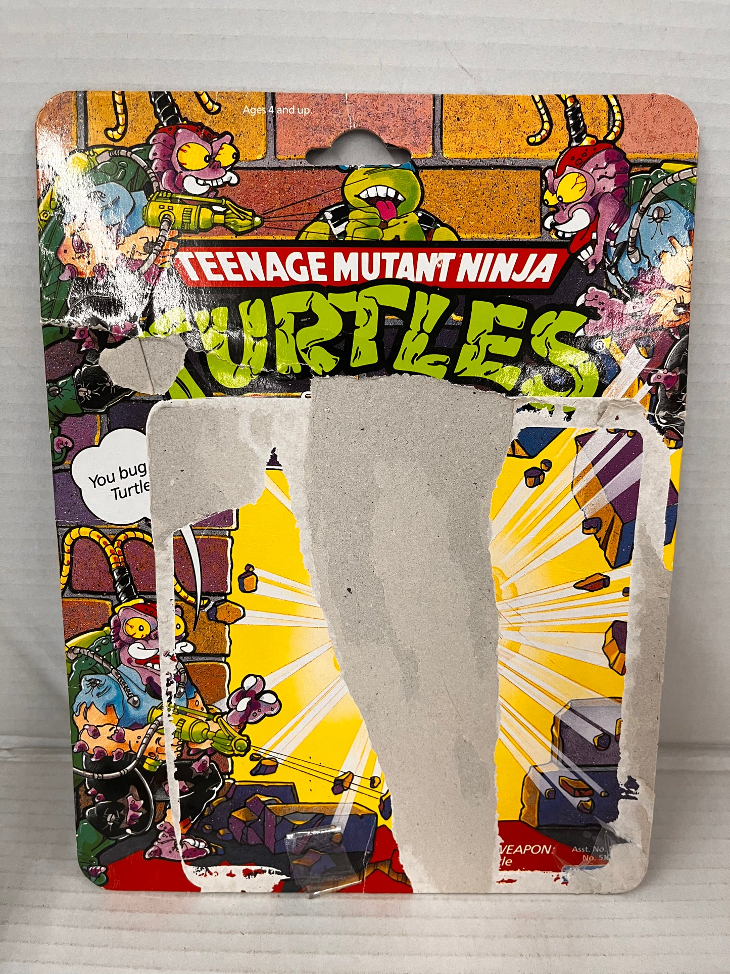 Playmates TMNT Scumbug Complete 1990 Figure w/ Board