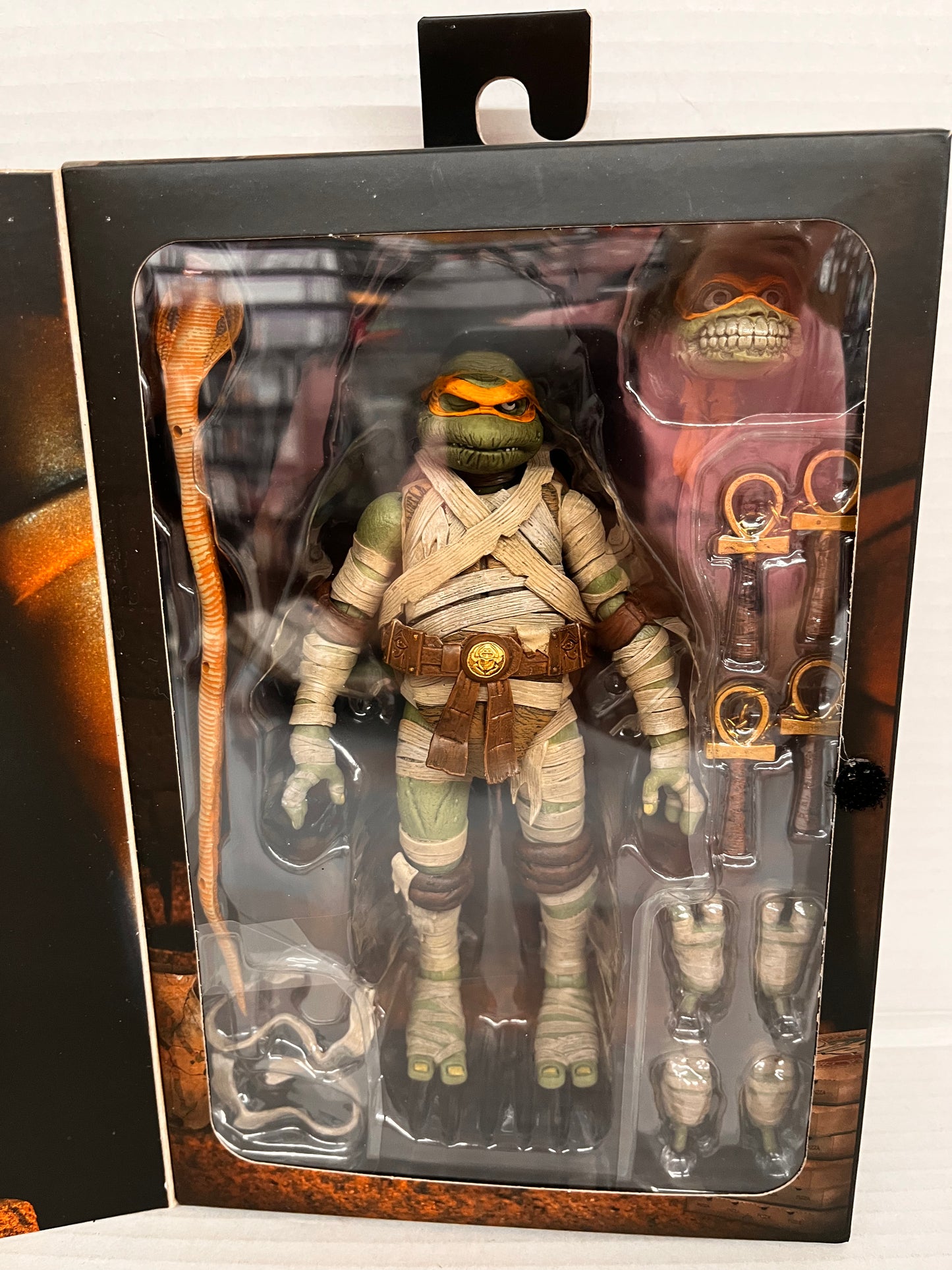 New NECA TMNT Ultimate Michelangelo as The Mummy Action Figure Ninja Turtles