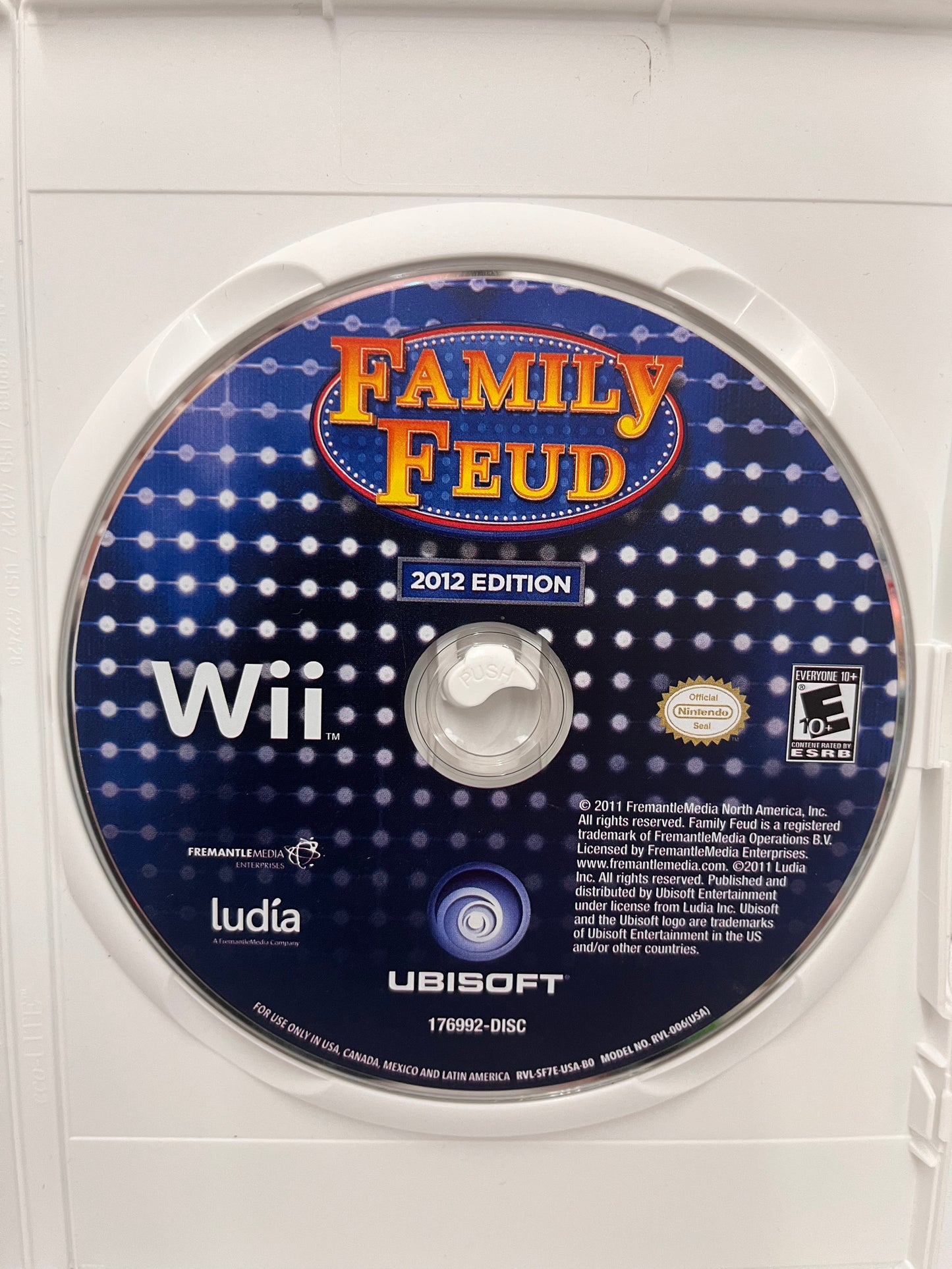 Family Feud 2012 Edition (Nintendo Wii) Complete with Case & Manual CIB