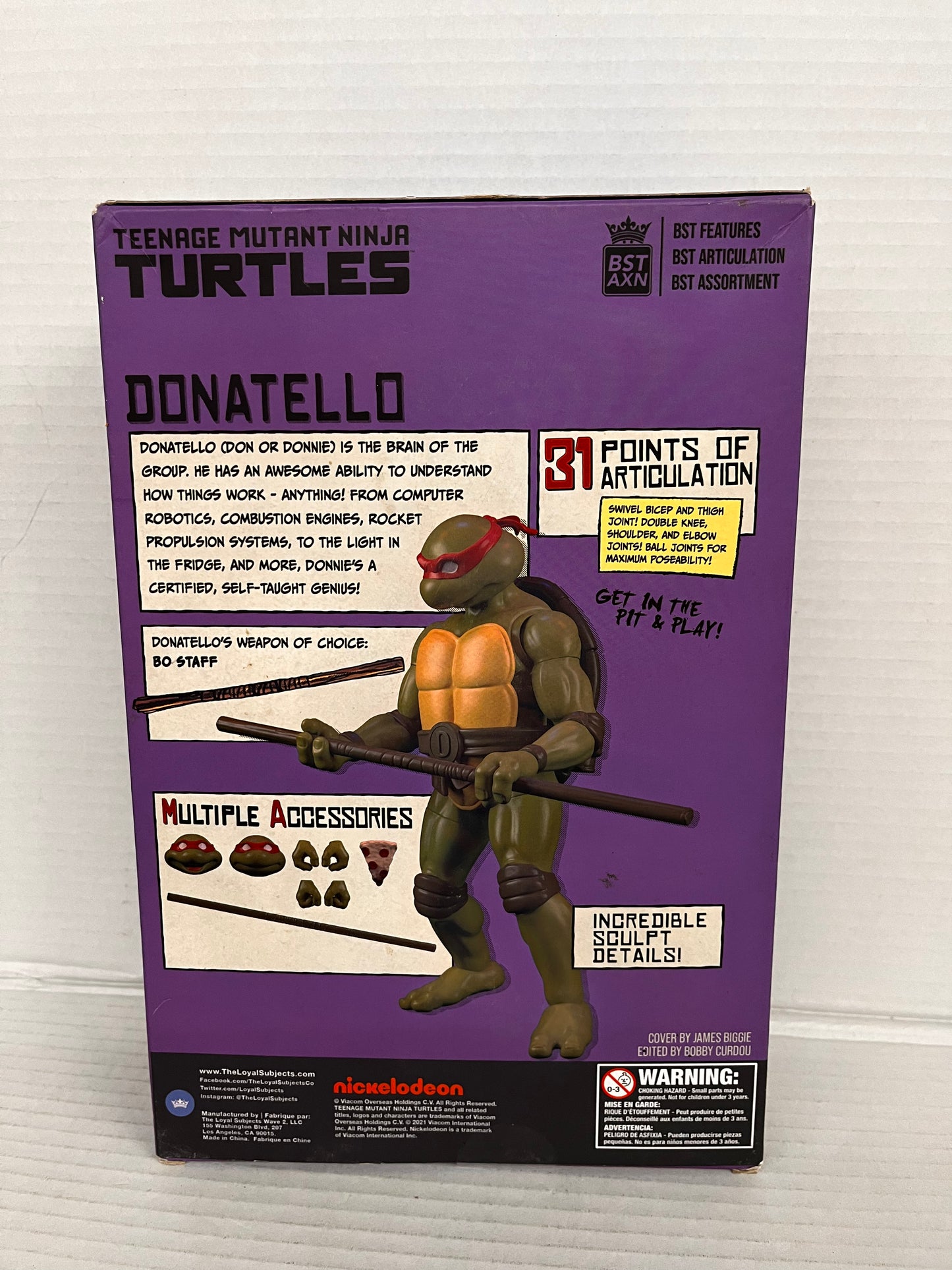 BST AXN TMNT IDW DONATELLO 5" ACTION FIGURE WITH COMIC BOOK NINJA TURTLES