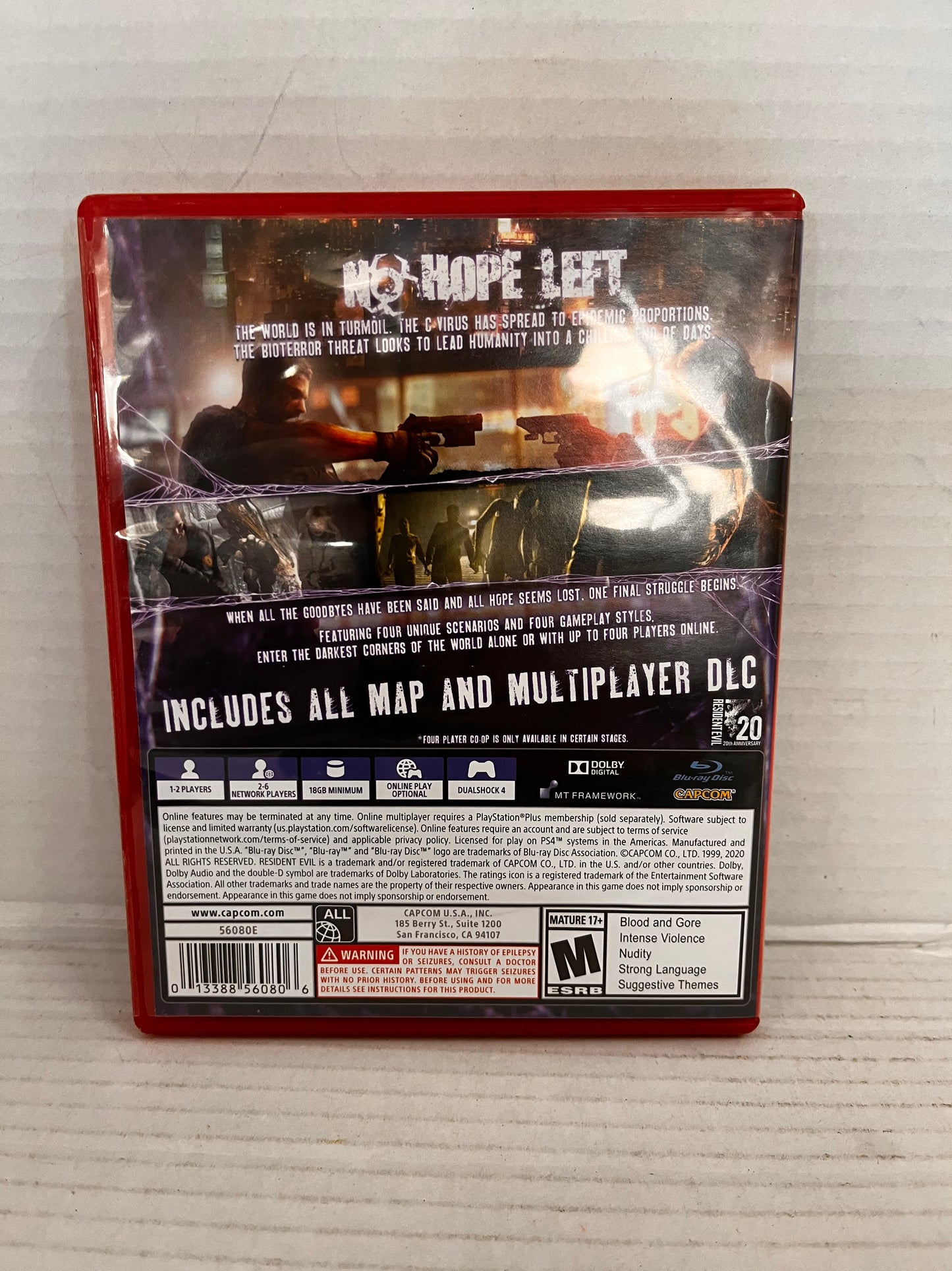 Resident Evil 6 (Sony PlayStation 4, 2016) PS4 Game Disc