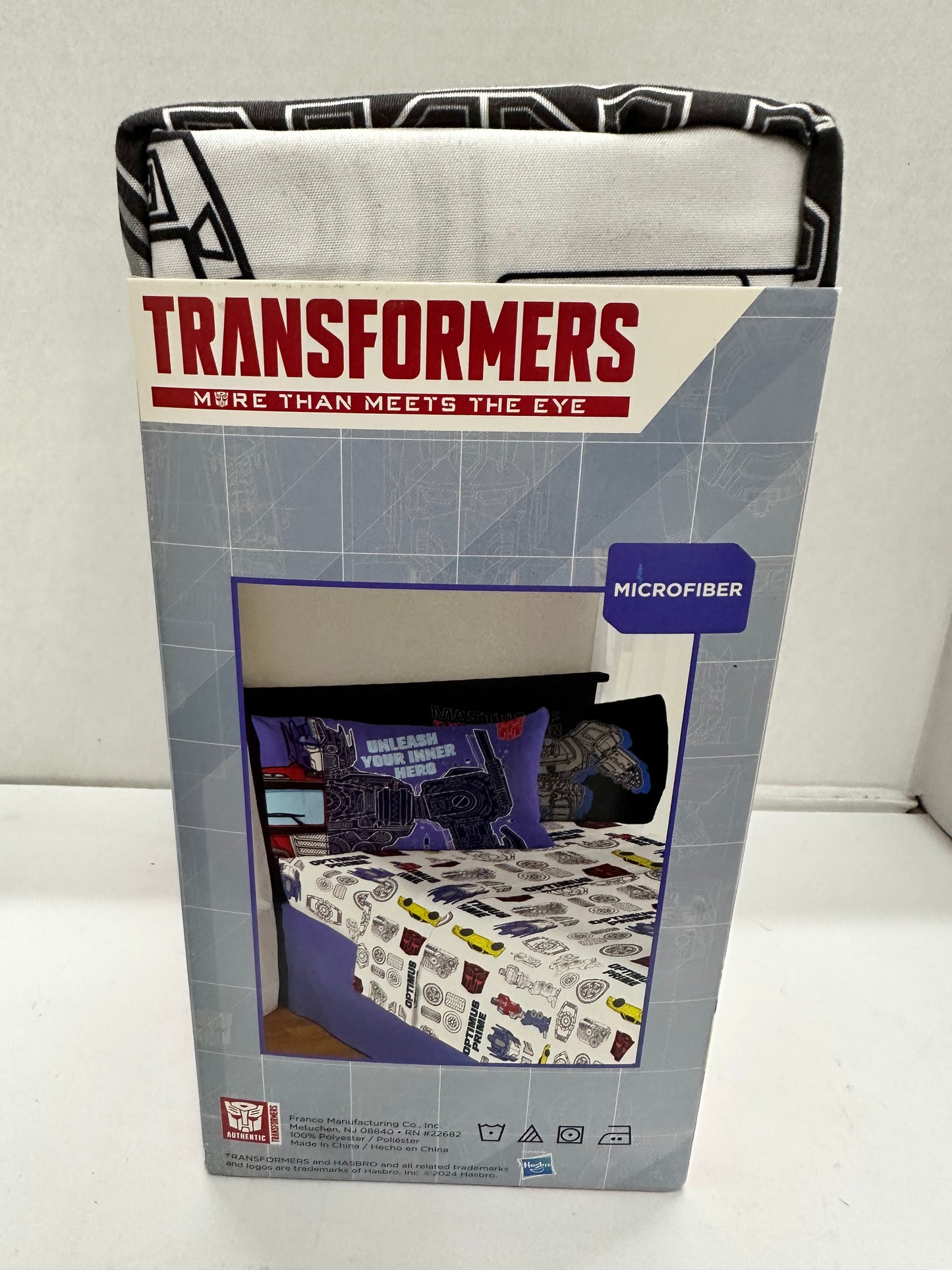 TRANSFORMERS 4pc Full Sheet Set 1 Fitted 1 Flat Sheet 2 Pillowcase PRIME 9B135W