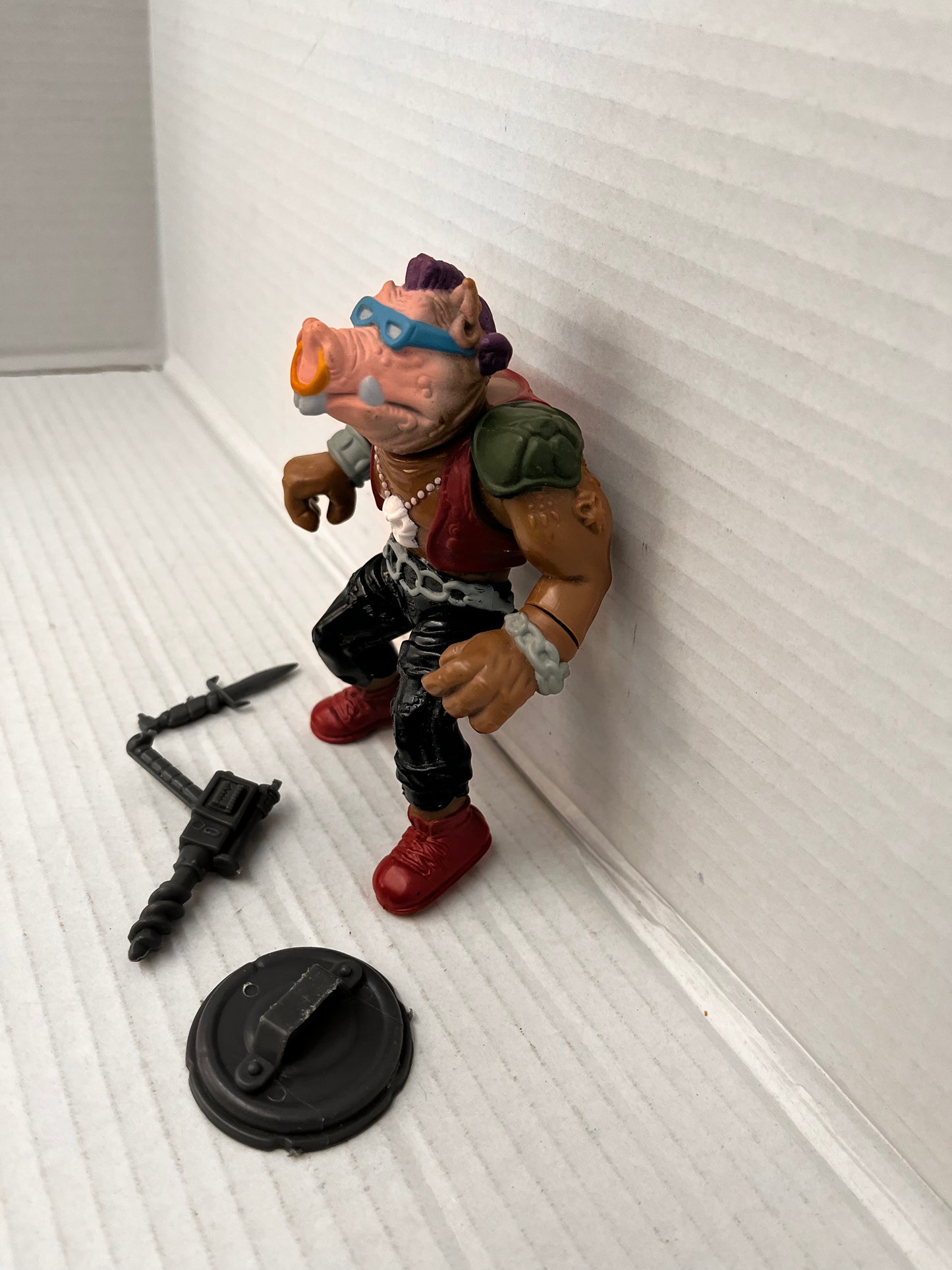 1988 Playmates TMNT Hard Head Bebop Vintage Figure Loose Complete - #1