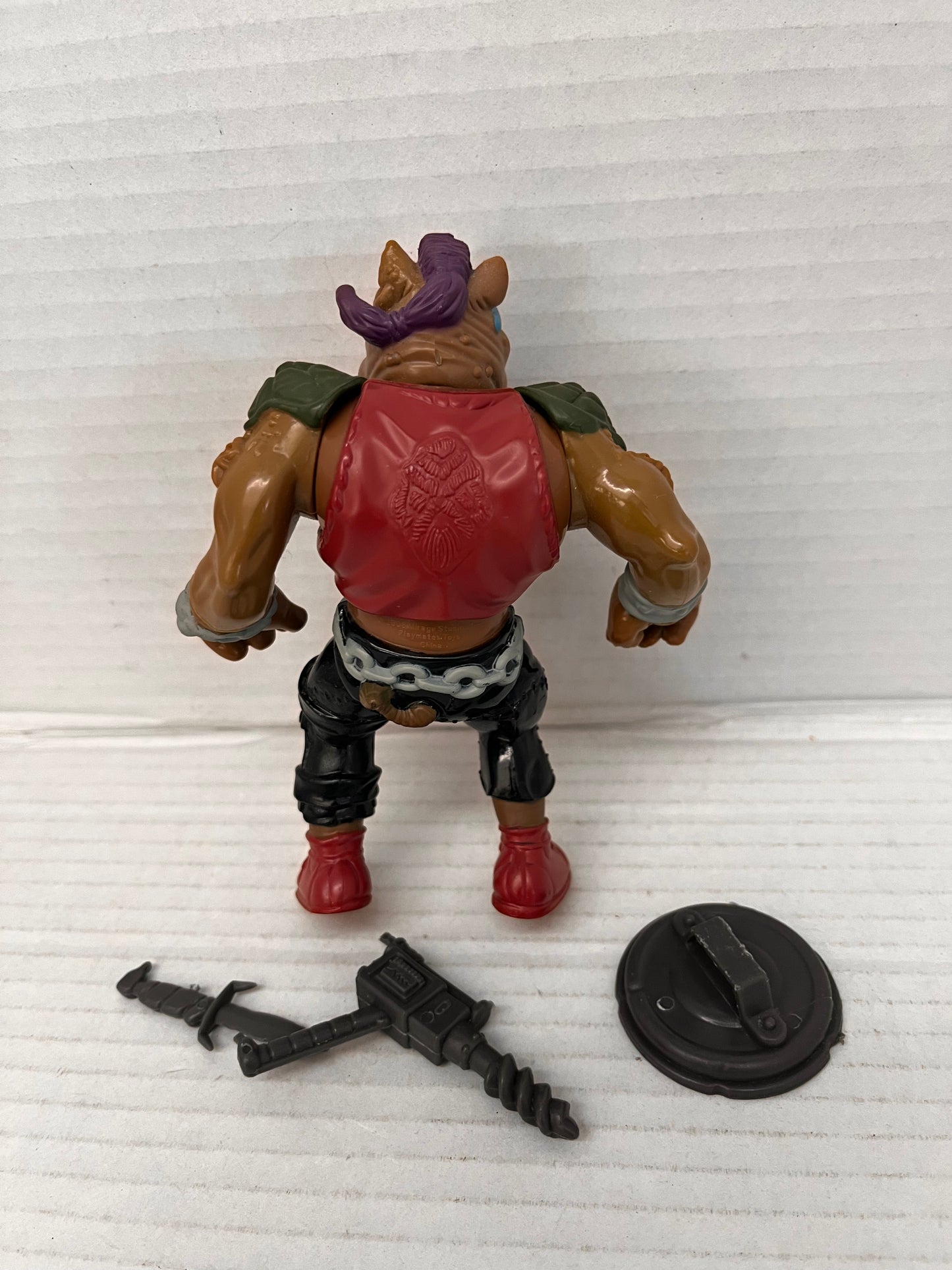 1988 Playmates TMNT Hard Head Bebop Vintage Figure Loose Complete - #1