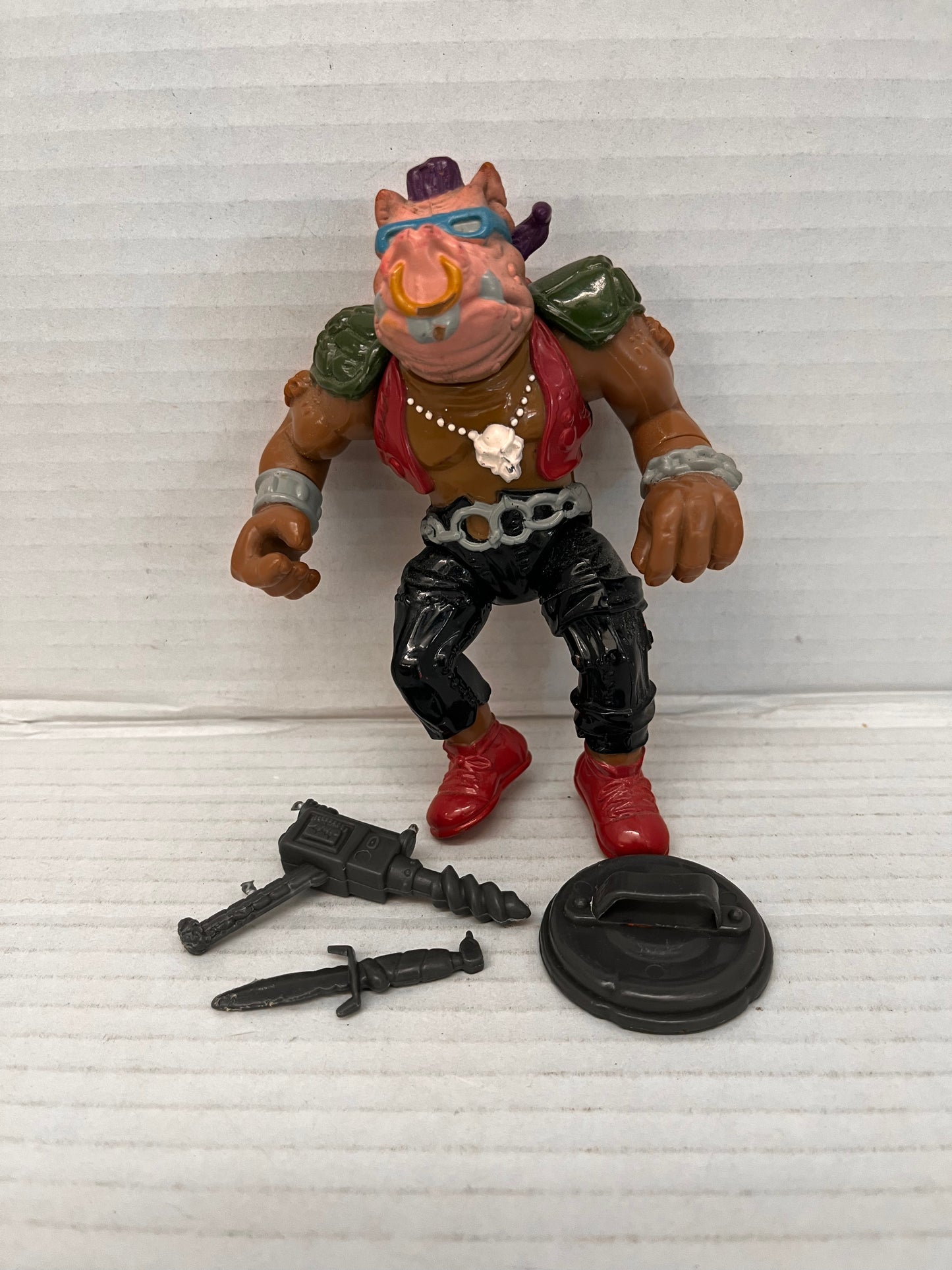 1988 Playmates TMNT Hard Head Bebop Vintage Figure Loose Complete - #2