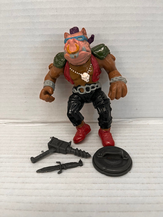 1988 Playmates TMNT Hard Head Bebop Vintage Figure Loose Complete - #2