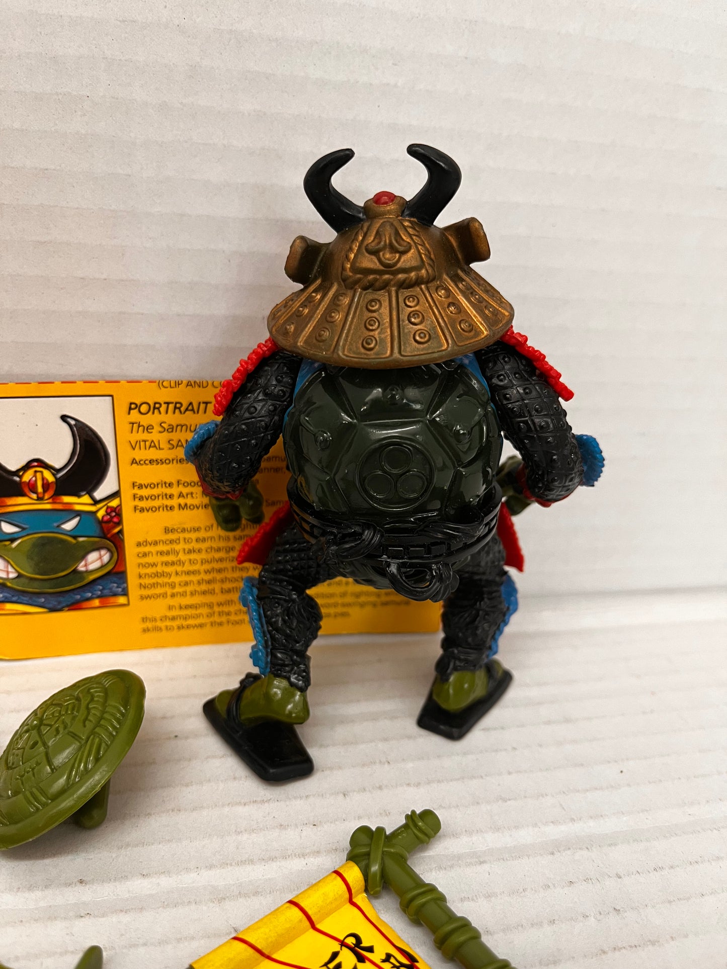Sewer Samurai Leo Complete - Vintage 1990 TMNT With Card