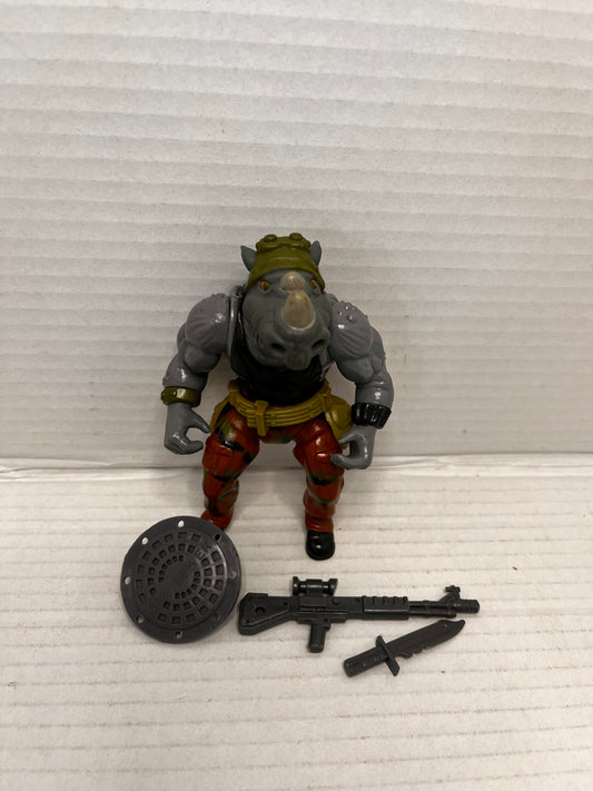 1988 Soft-Head Rocksteady TMNT Teenage Mutant Ninja Turtles 100% COMPLETE