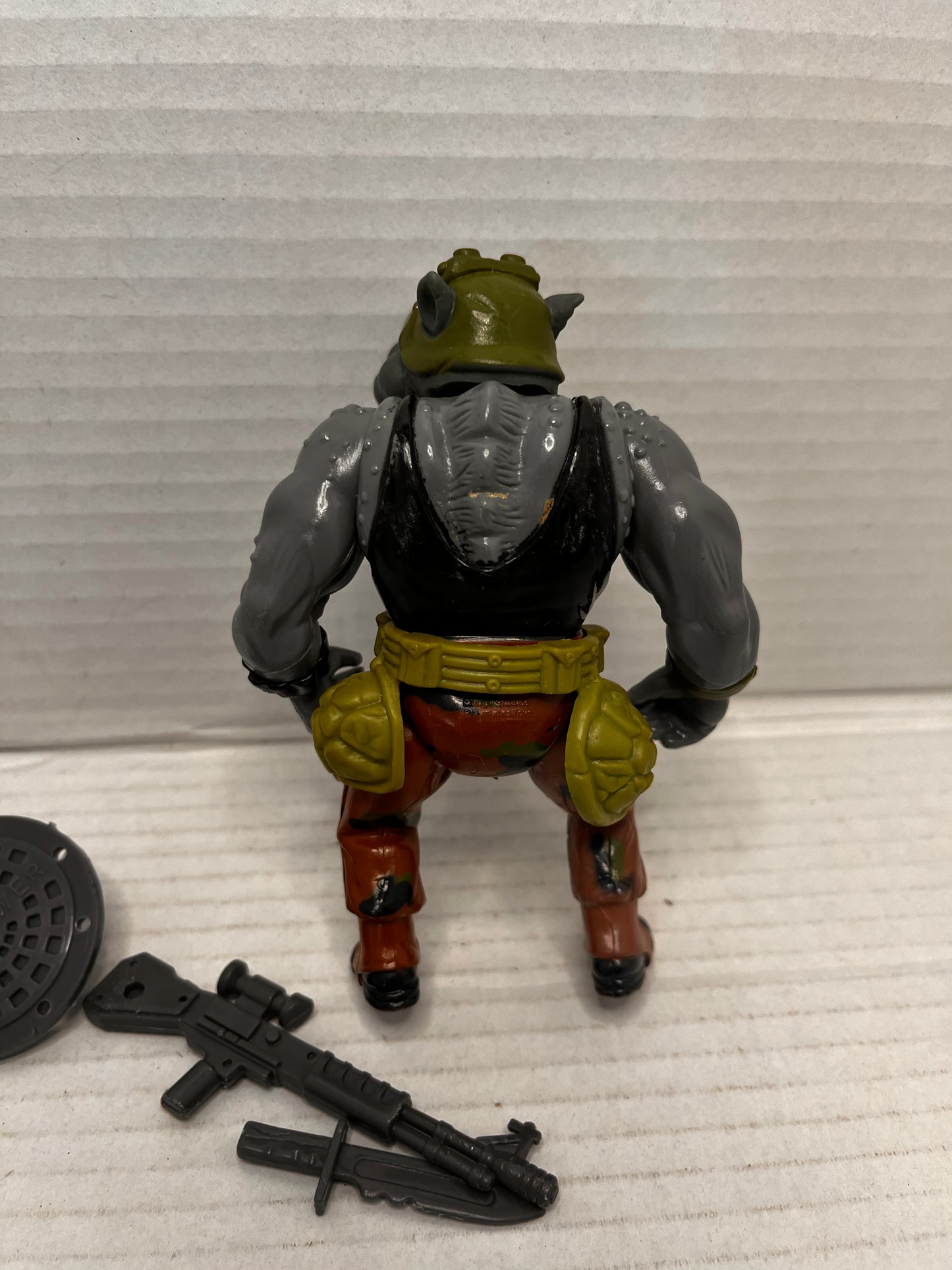 1988 Soft-Head Rocksteady TMNT Teenage Mutant Ninja Turtles 100% COMPLETE