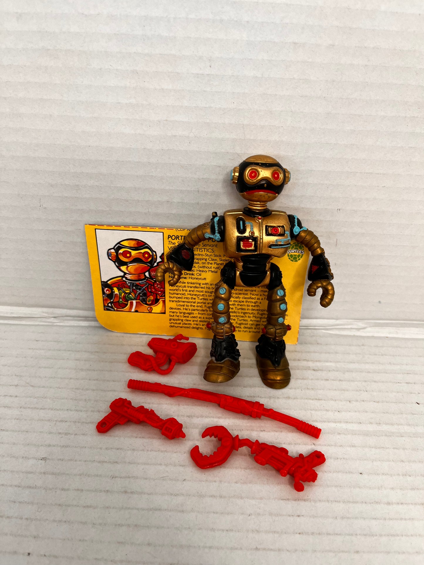 1990 Fugitoid Complete Vintage TMNT Figure With Card - #1